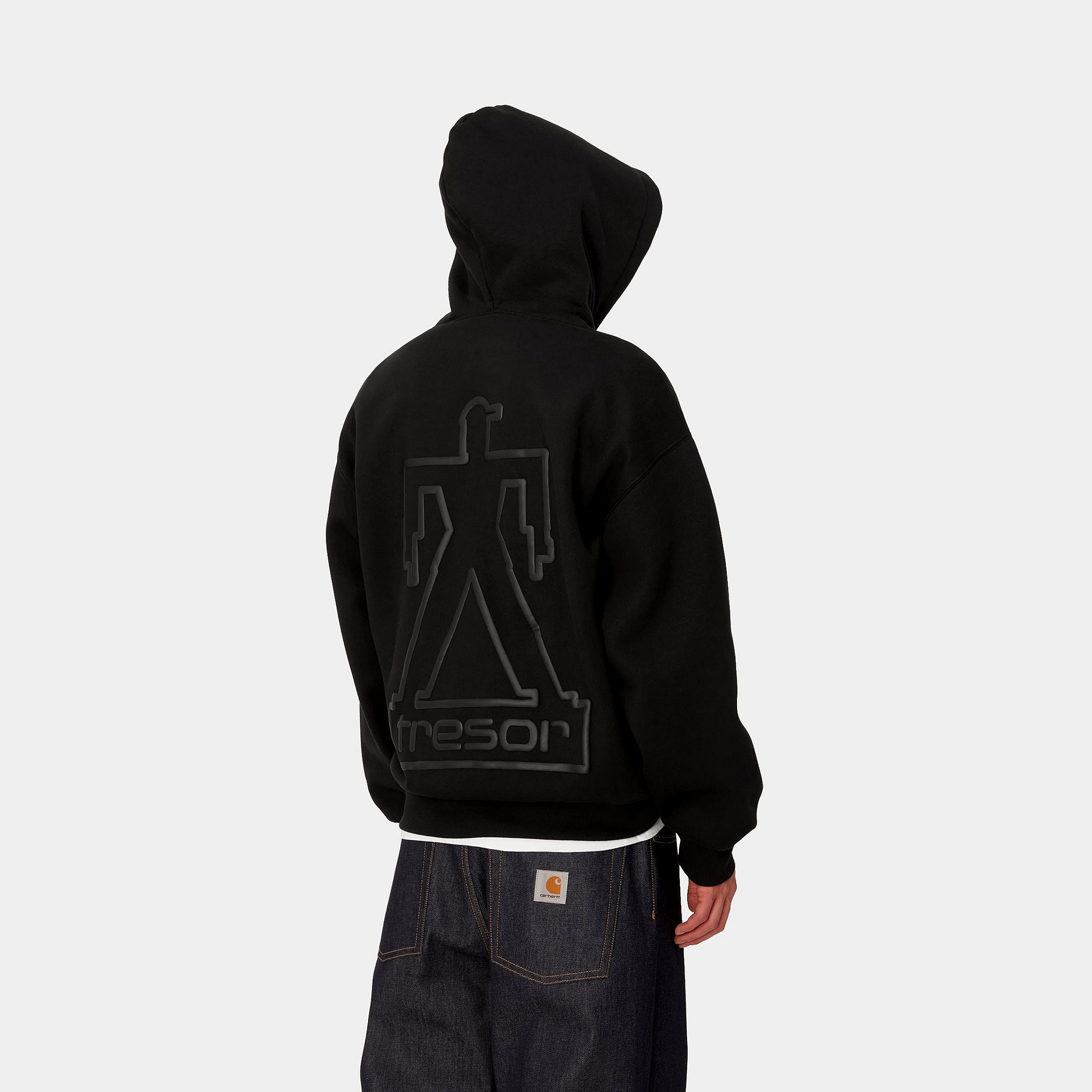 TRESOR BASEMENT HOODED SWEATSHIRT - Black / Grey