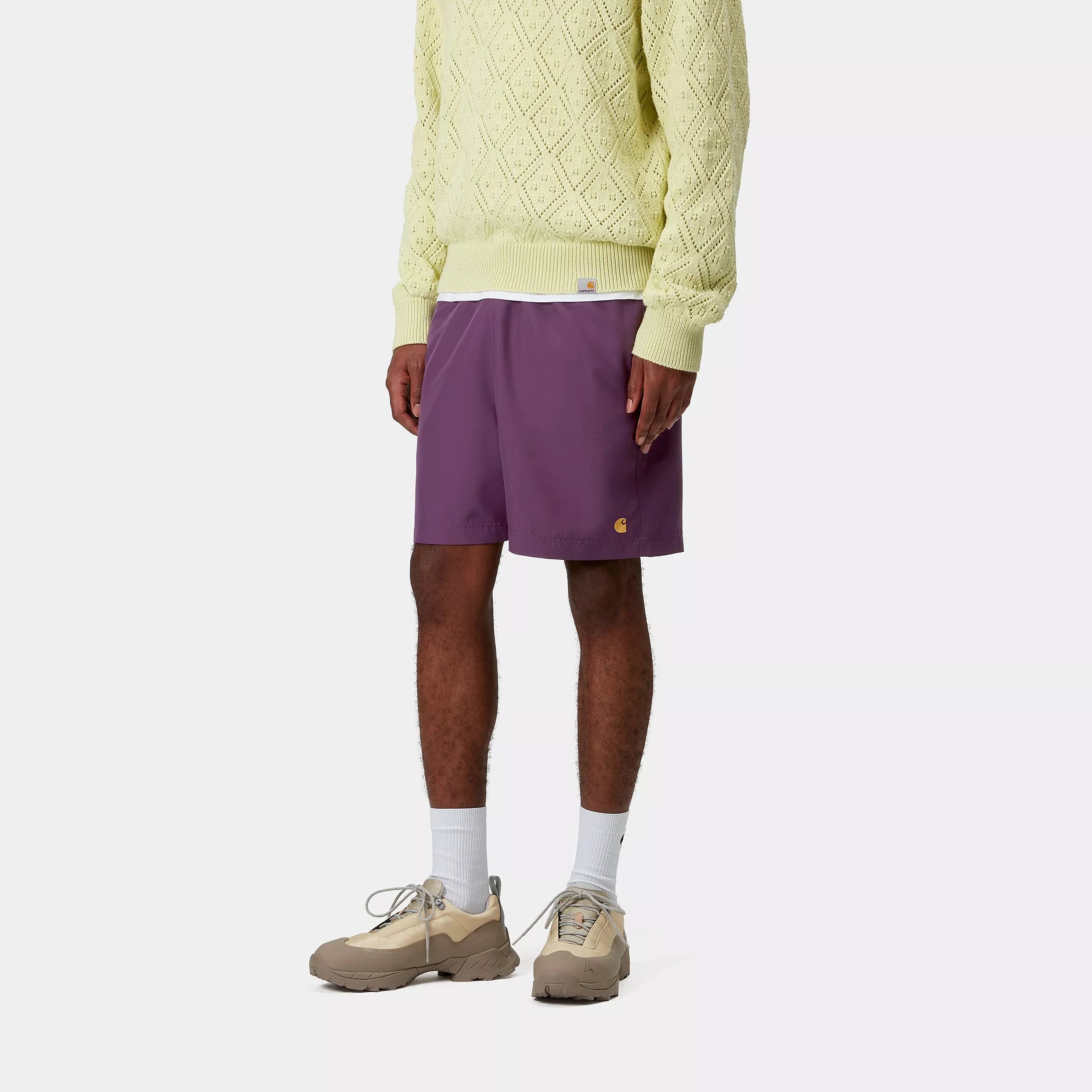 CHASE SWIM TRUNKS - Huckleberry / Gold