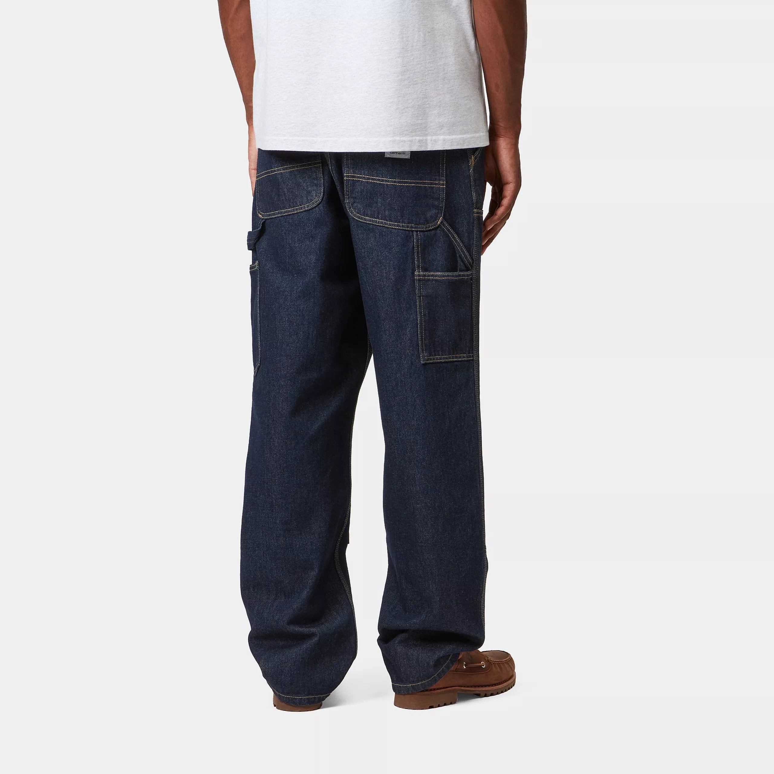 DOUBLE KNEE PANT - Blue (rinsed)