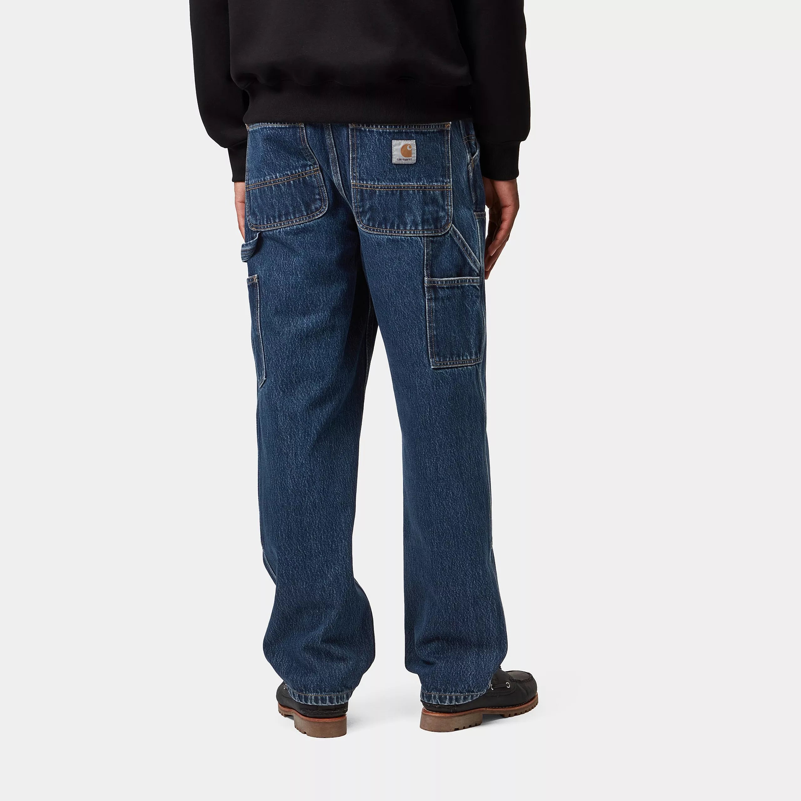 DOUBLE KNEE PANT - Blue (stone washed)