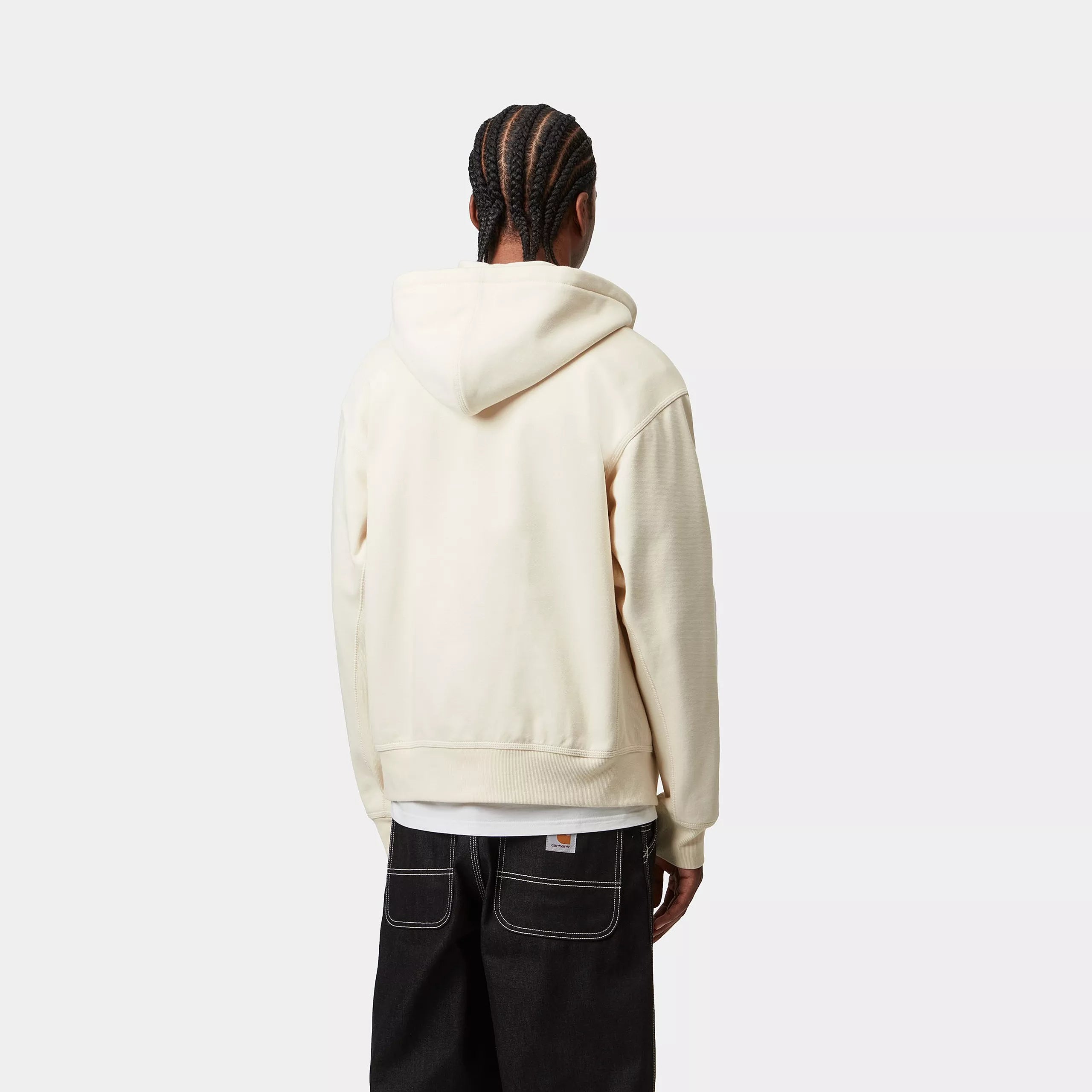 HOODED AMERICAN SCRIPT JACKET - Natural