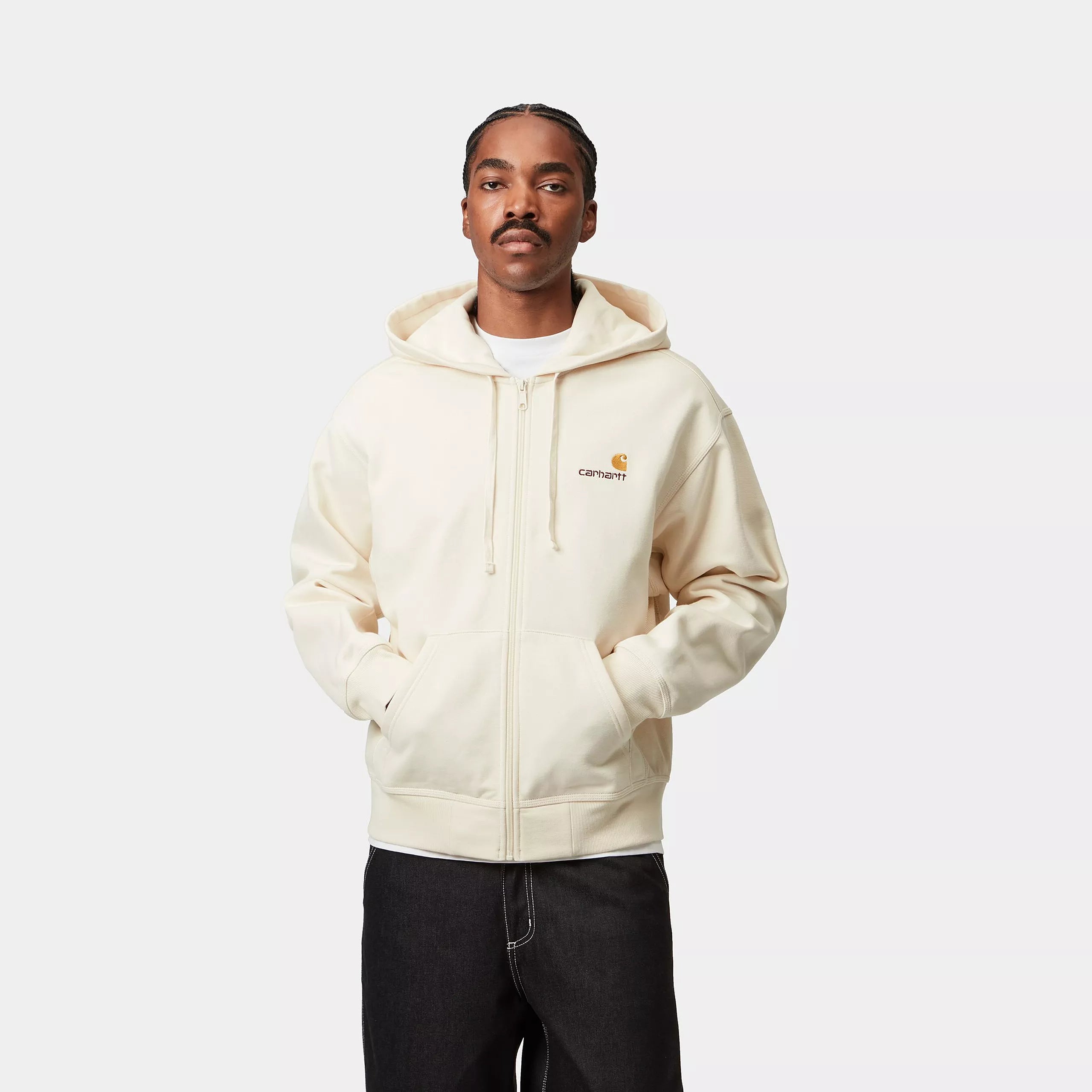 HOODED AMERICAN SCRIPT JACKET - Natural