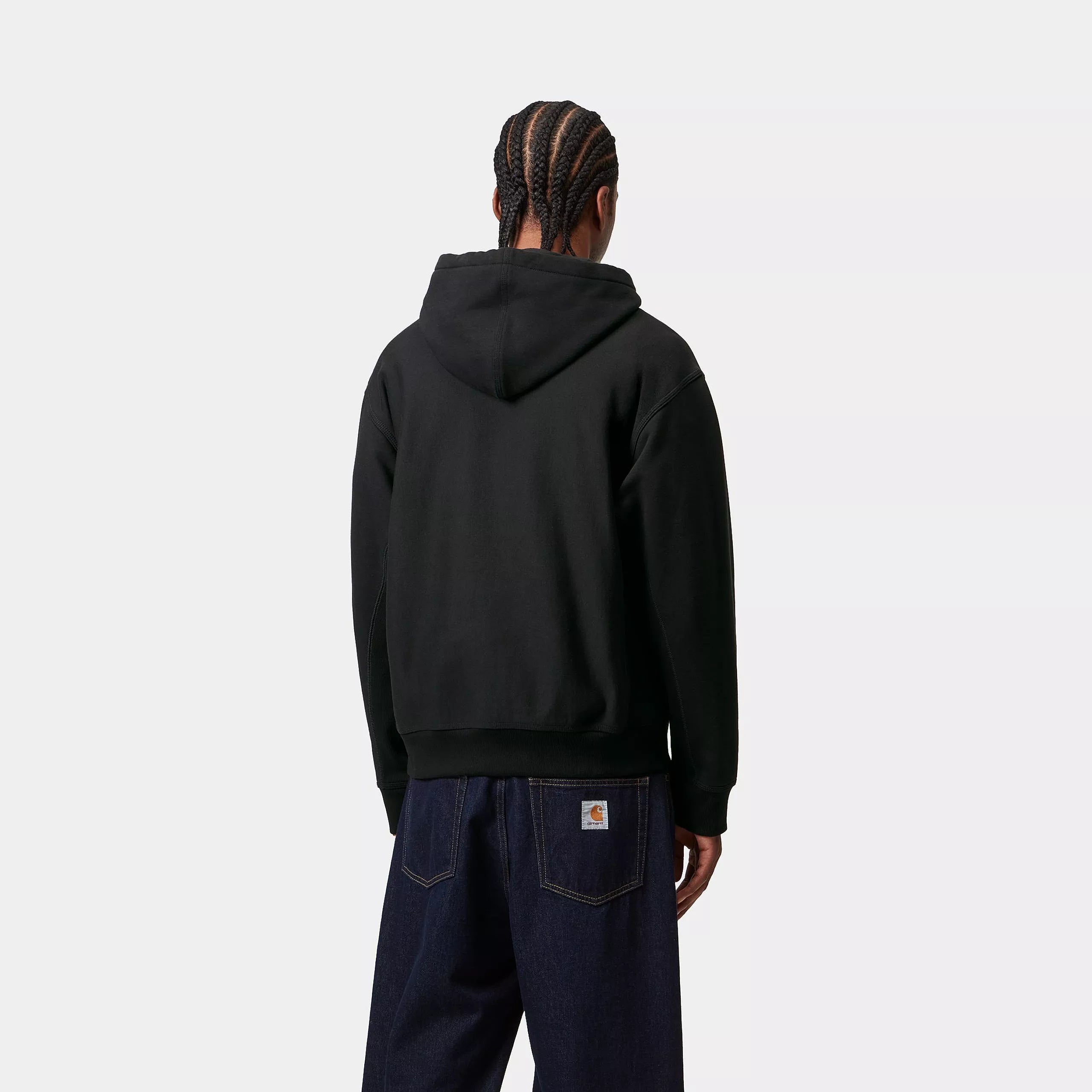 HOODED AMERICAN SCRIPT SWEAT - Black