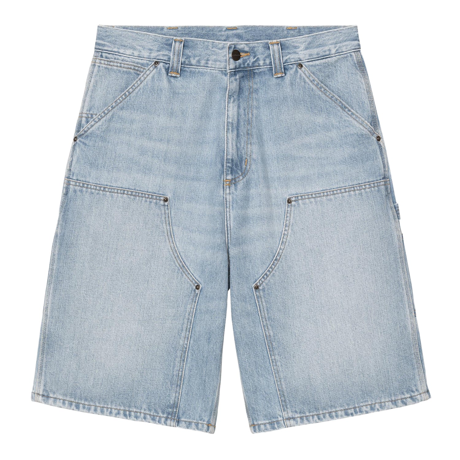 OG Double Knee Short - Blue (heavy worn bleached)