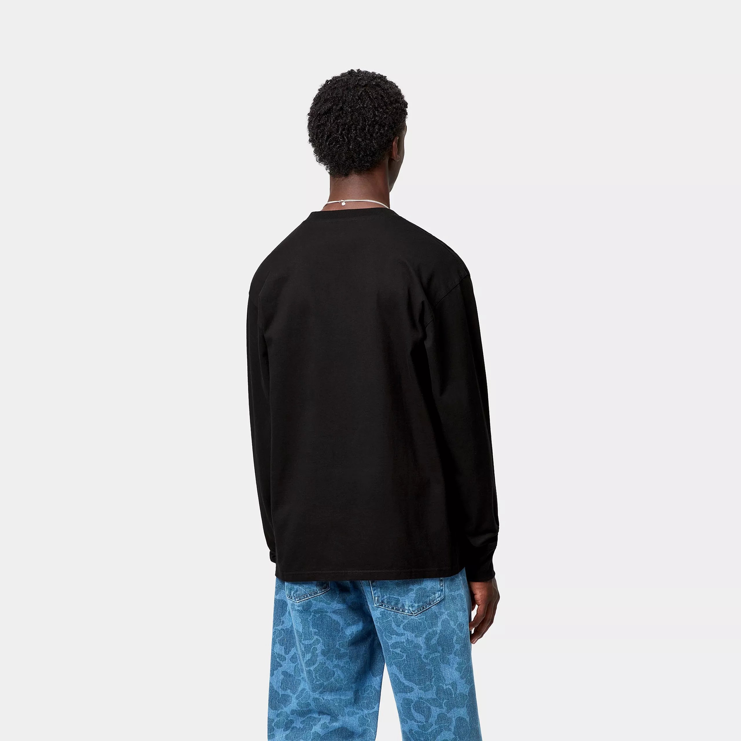 L/S AMERICAN SCRIPT T-SHIRT - Black