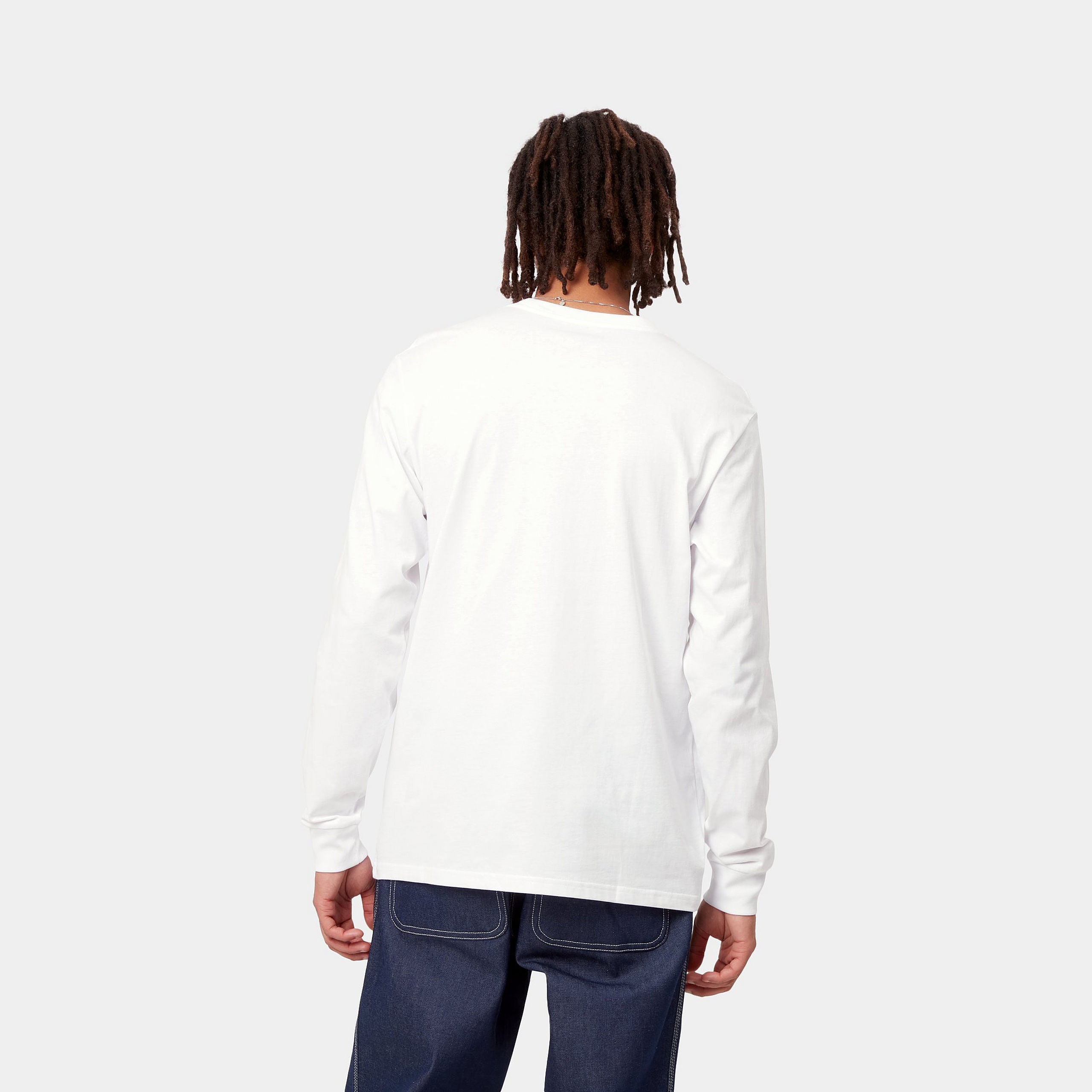 L/S POCKET T-SHIRT - White