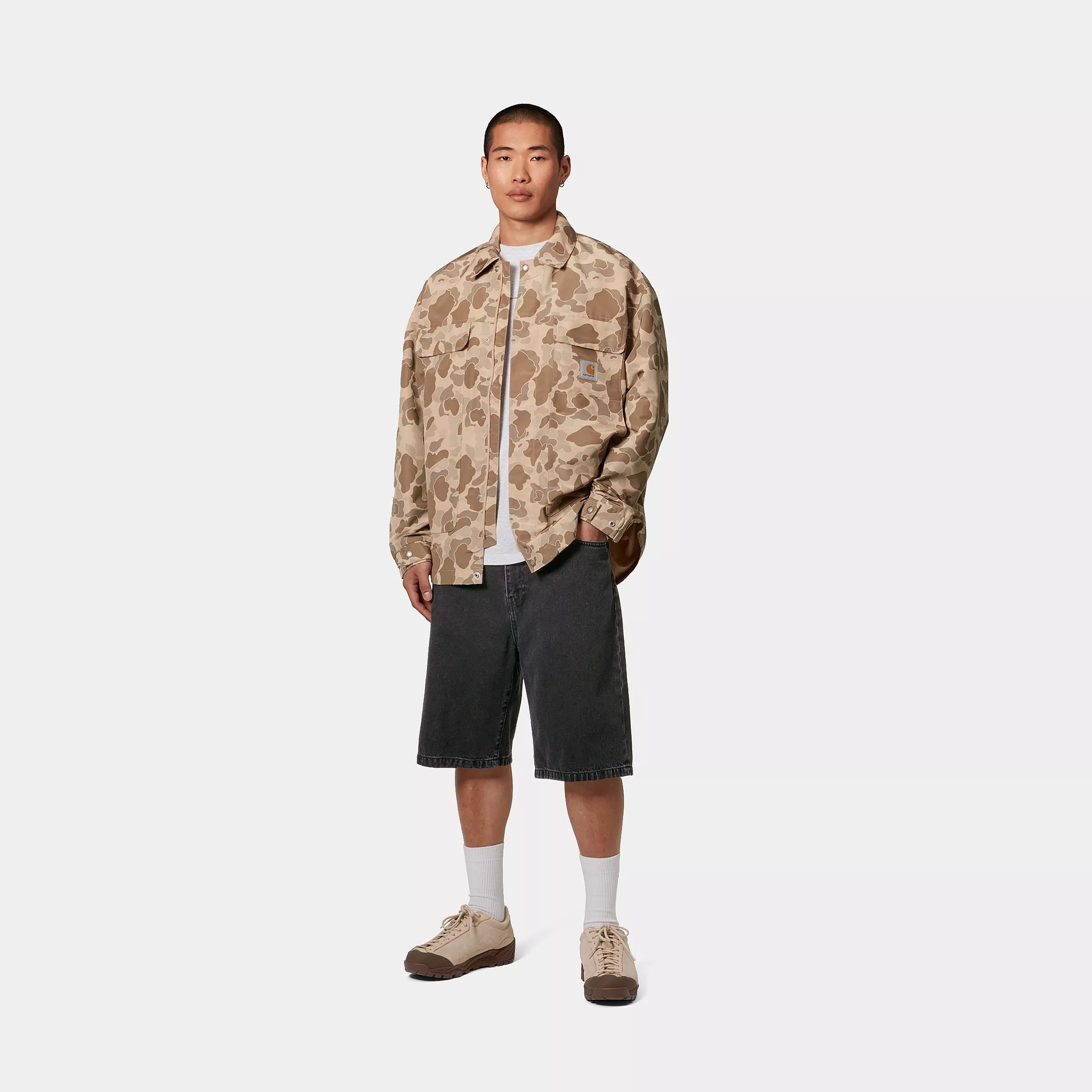LANDON SHORT - Black (stone washed)