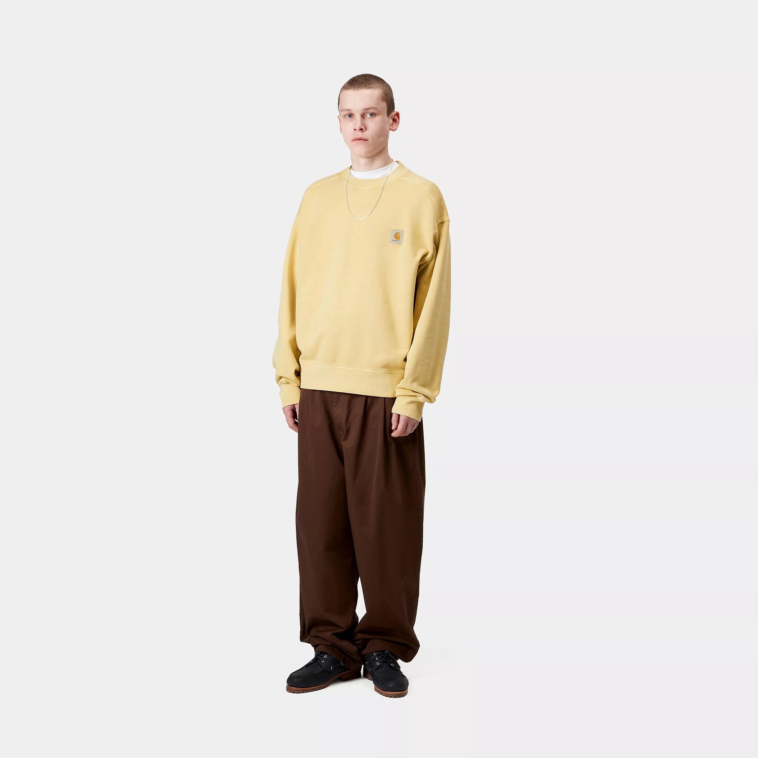 NELSON SWEATSHIRT - Air Yellow (garment dyed)