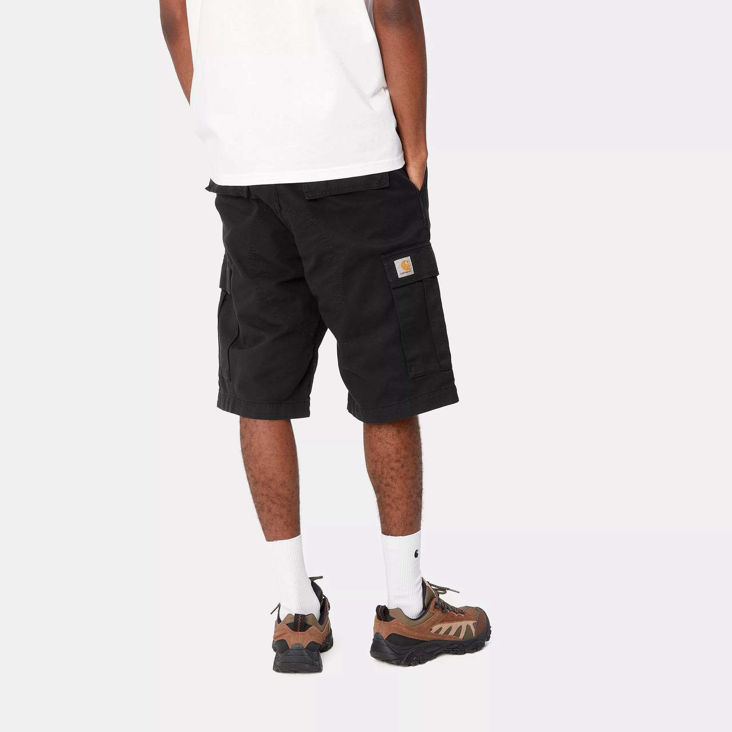 REGULAR CARGO SHORT - Black (garment dyed)
