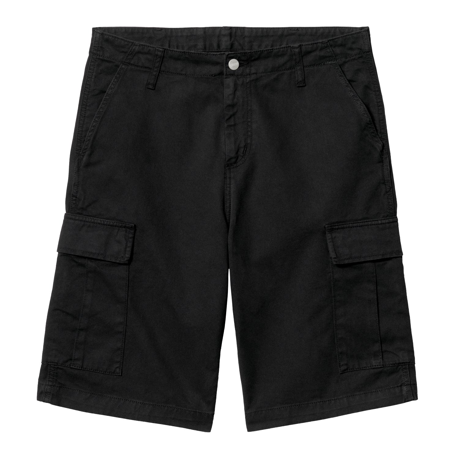 REGULAR CARGO SHORT - Black (garment dyed)