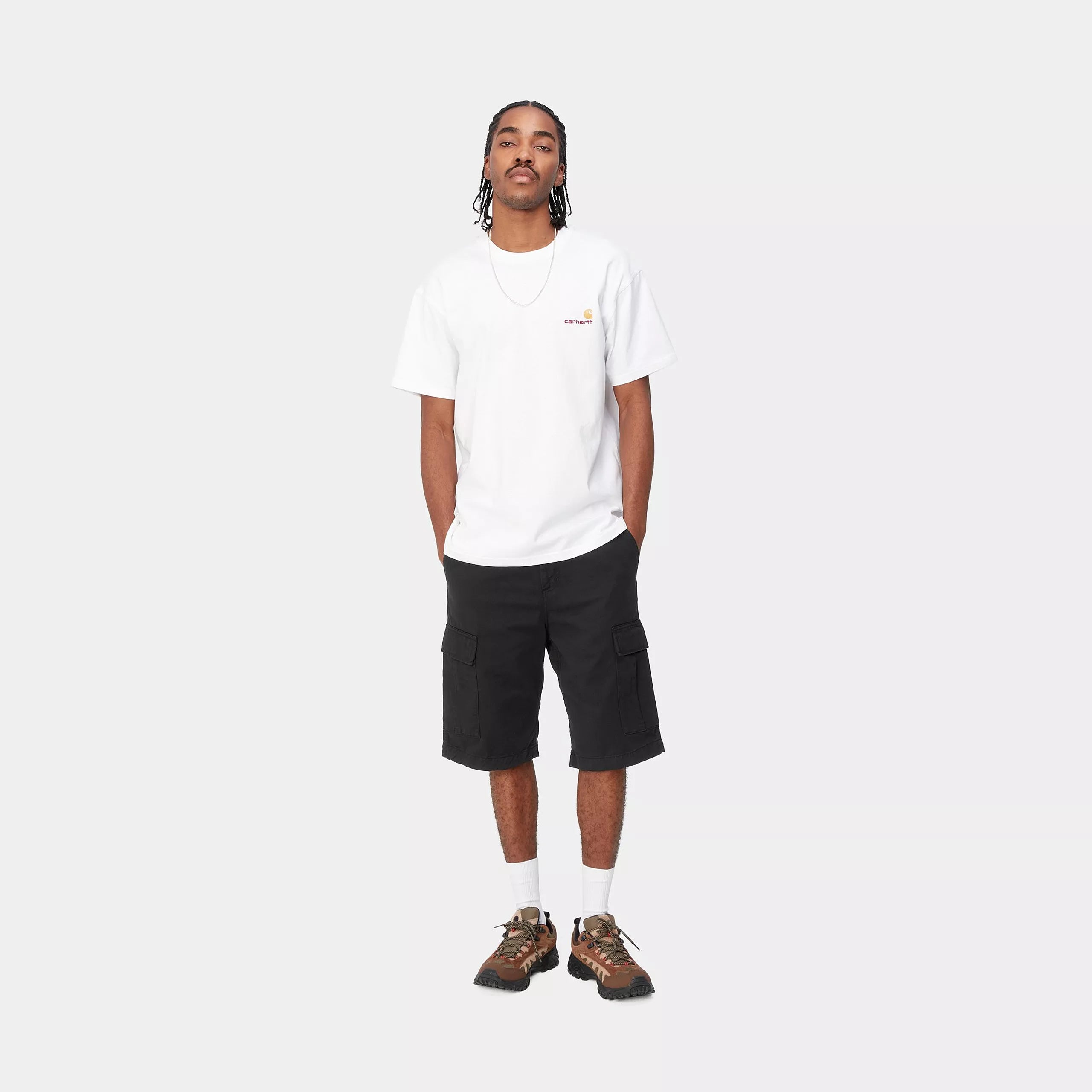 REGULAR CARGO SHORT - Black (garment dyed)