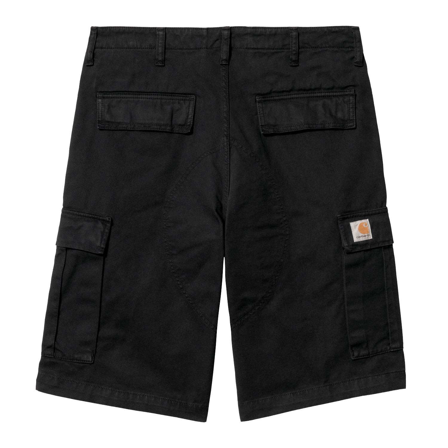 REGULAR CARGO SHORT - Black (garment dyed)