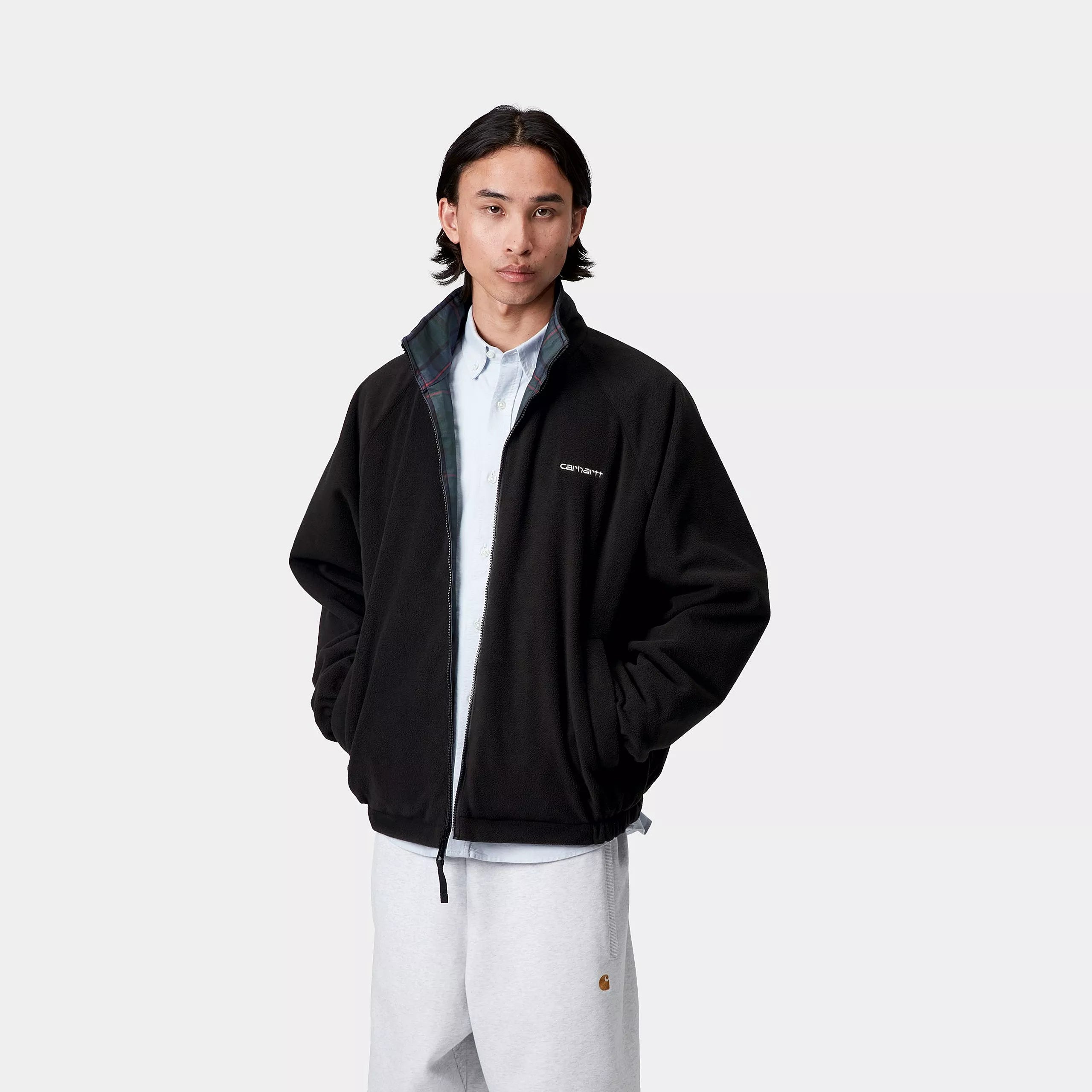 REVERSIBLE PLANER JACKET - Planer Check, Air Force Blue / Black