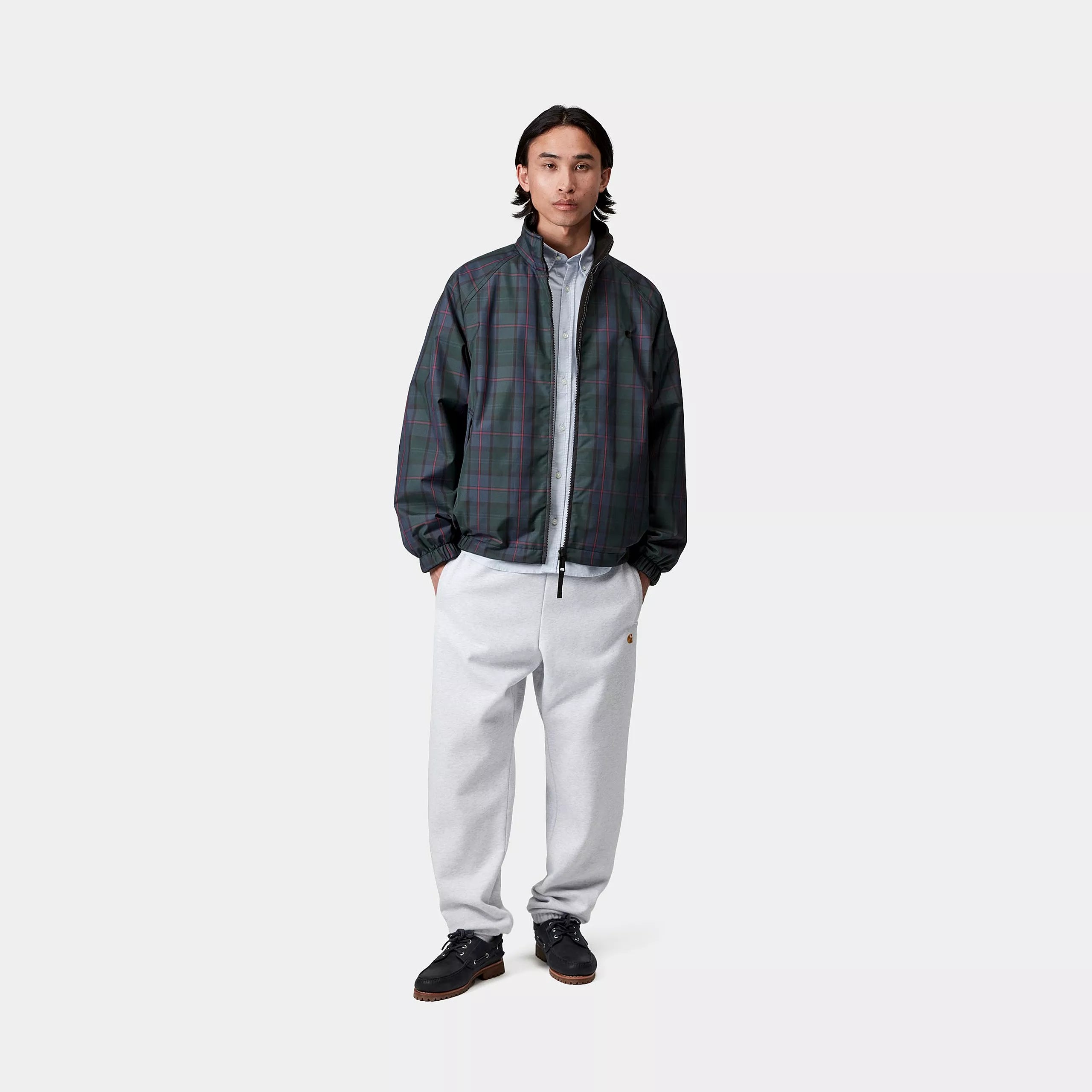 REVERSIBLE PLANER JACKET - Planer Check, Air Force Blue / Black