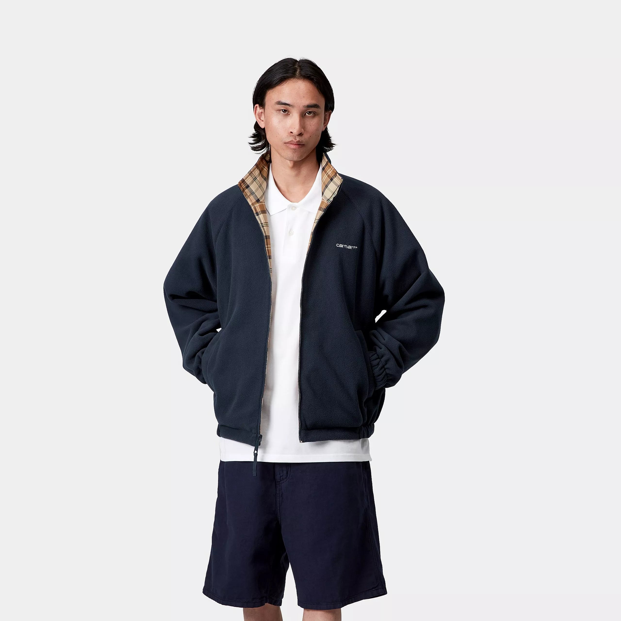 REVERSIBLE PLANER JACKET - Planer Jacket, Planer Check, Wall / Air Force Blue