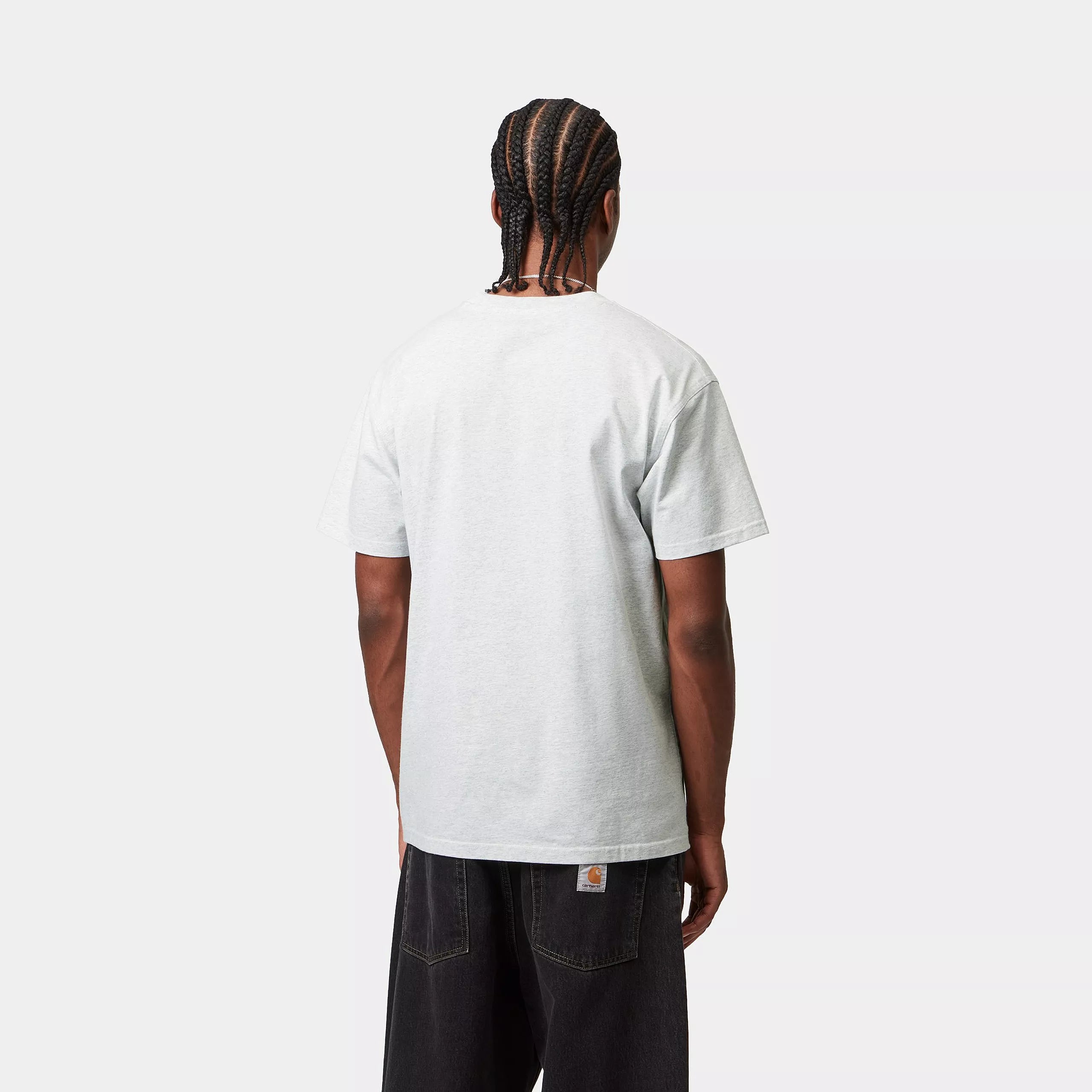 S/S AMERICAN SCRIPT T-SHIRT - Ash Heather