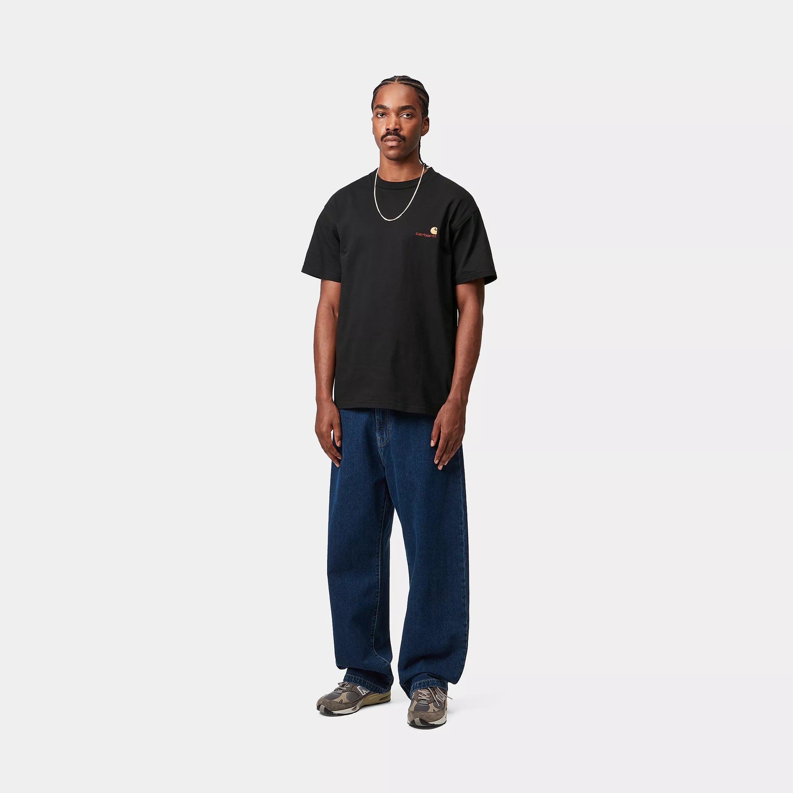 S/S AMERICAN SCRIPT T-SHIRT - Black