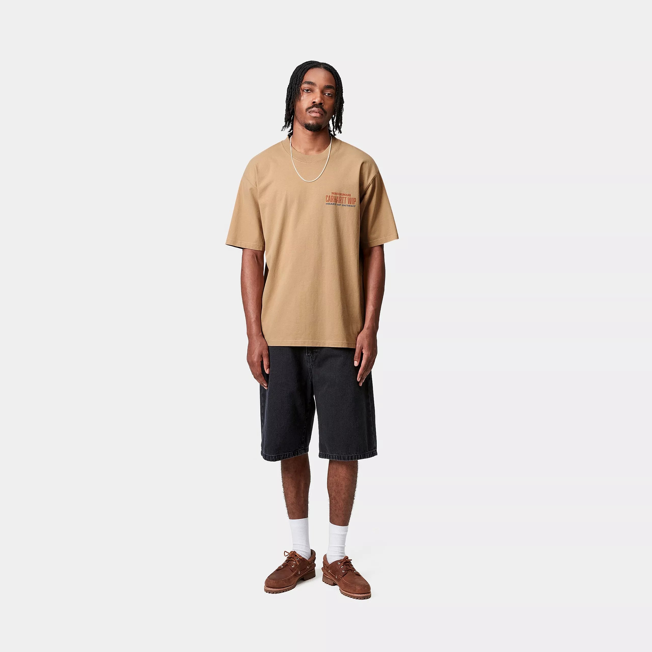 S/S ARCAN T-SHIRT - Dusty H Brown (heavy stone wash)