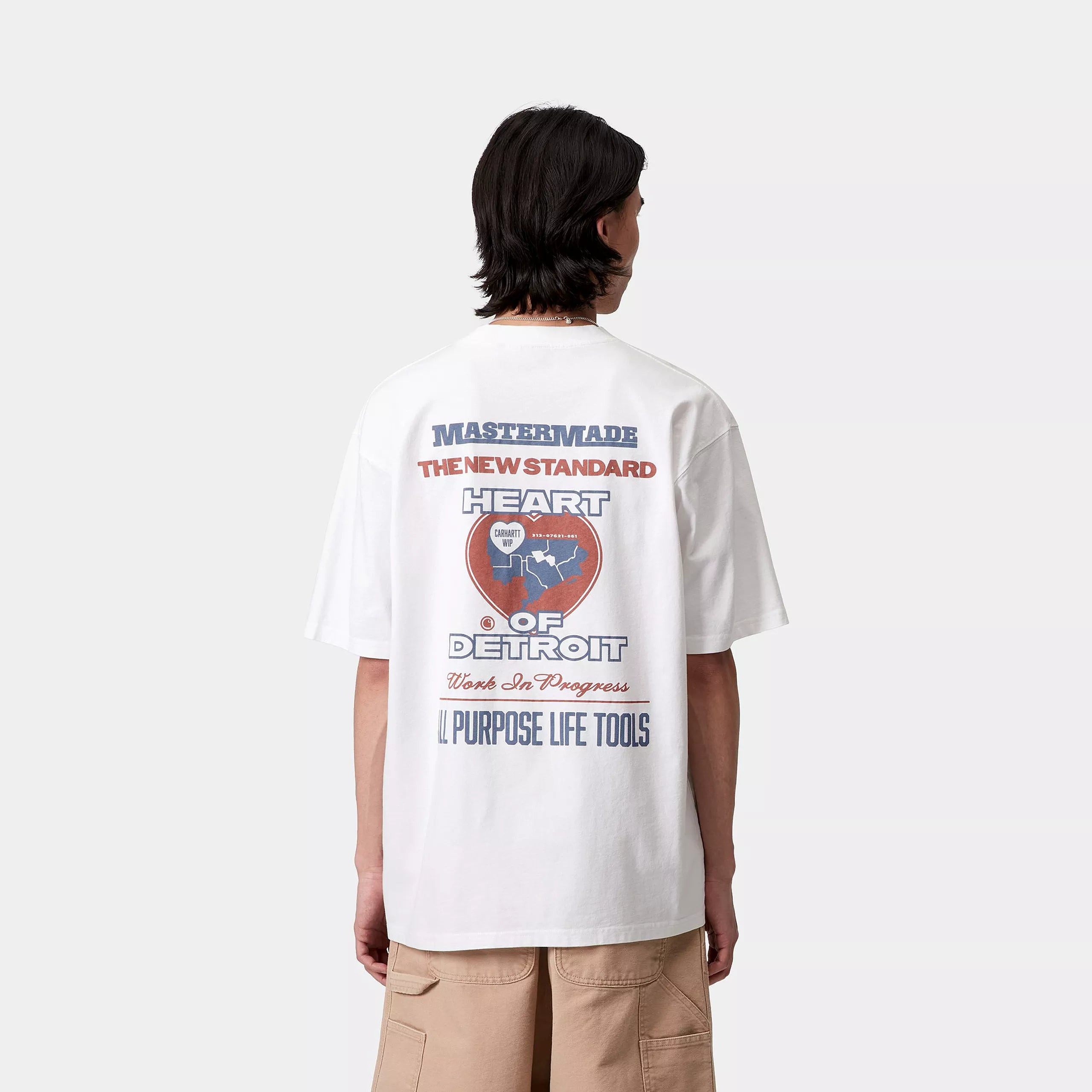 S/S ARCAN T-SHIRT - White (heavy stone wash)