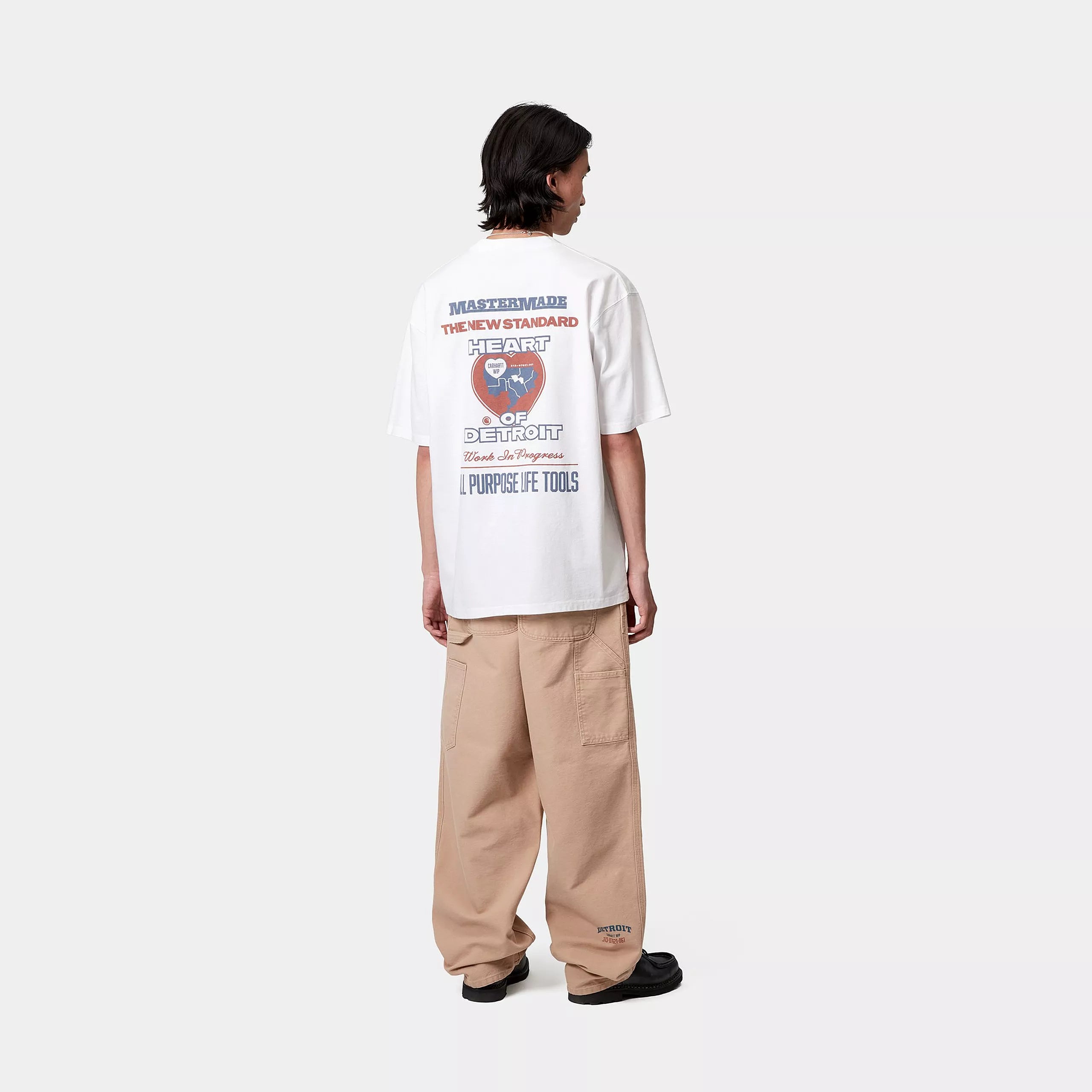S/S ARCAN T-SHIRT - White (heavy stone wash)
