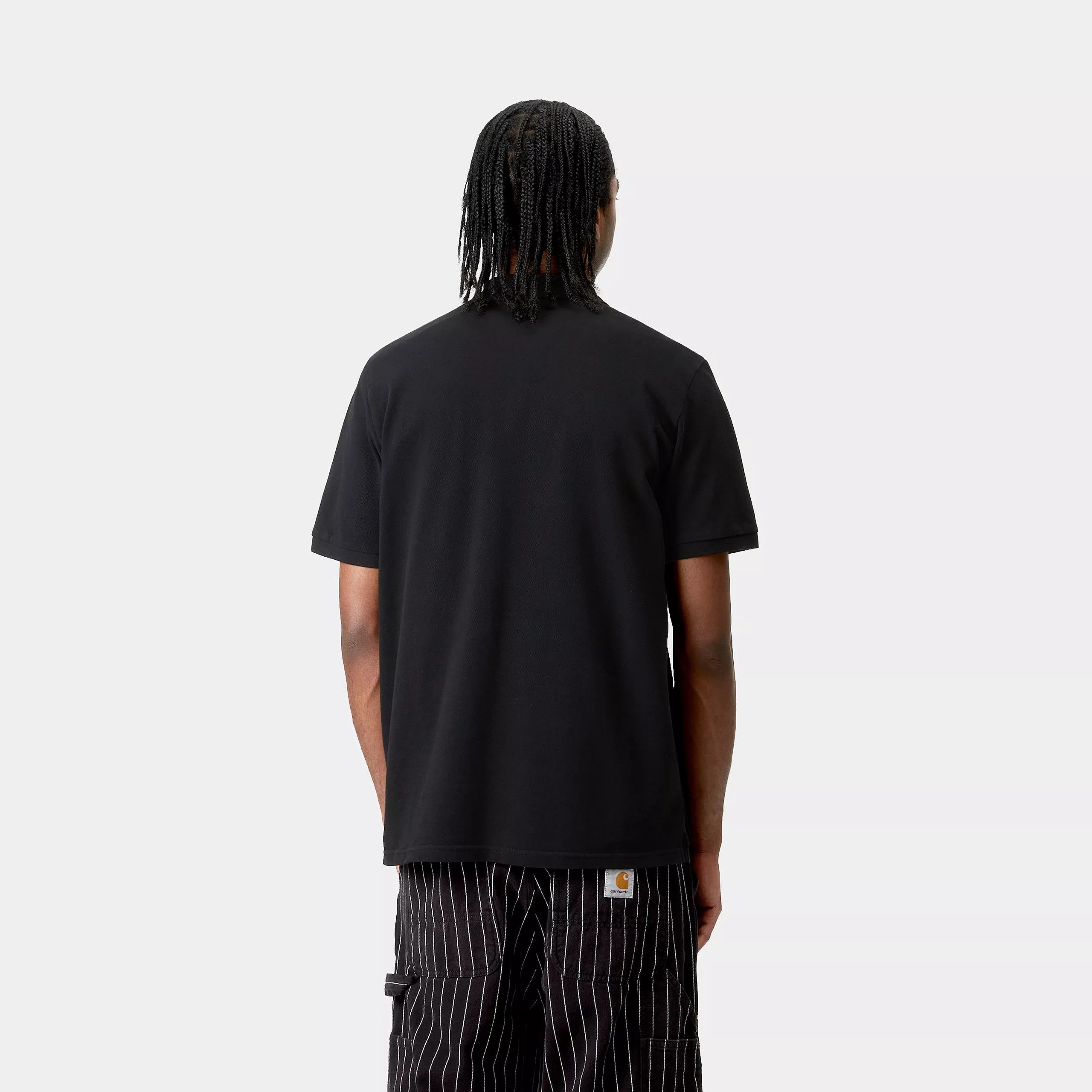 S/S CHASE PIQUE POLO - Black / Gold