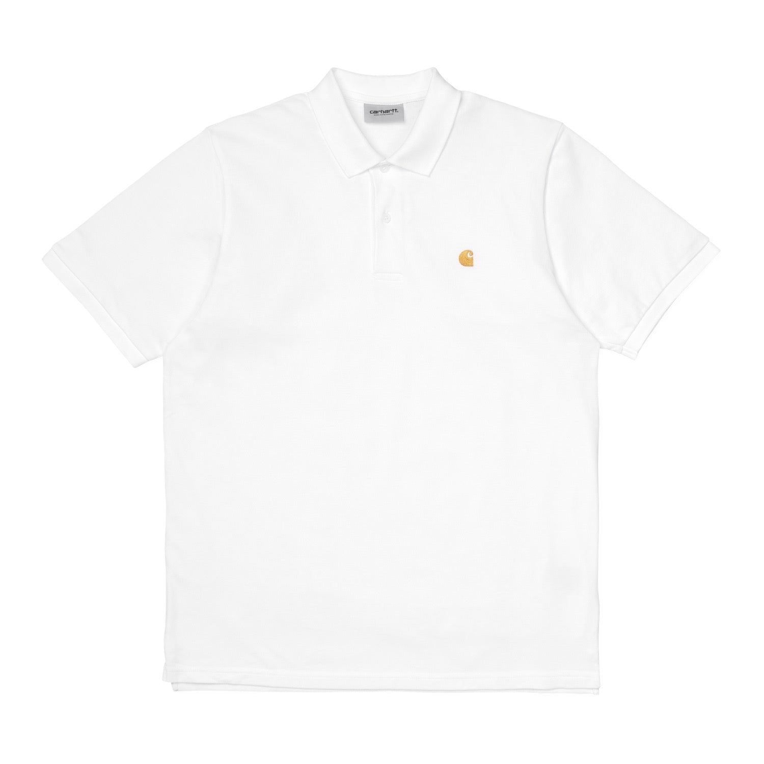 S/S CHASE PIQUE POLO - White / Gold