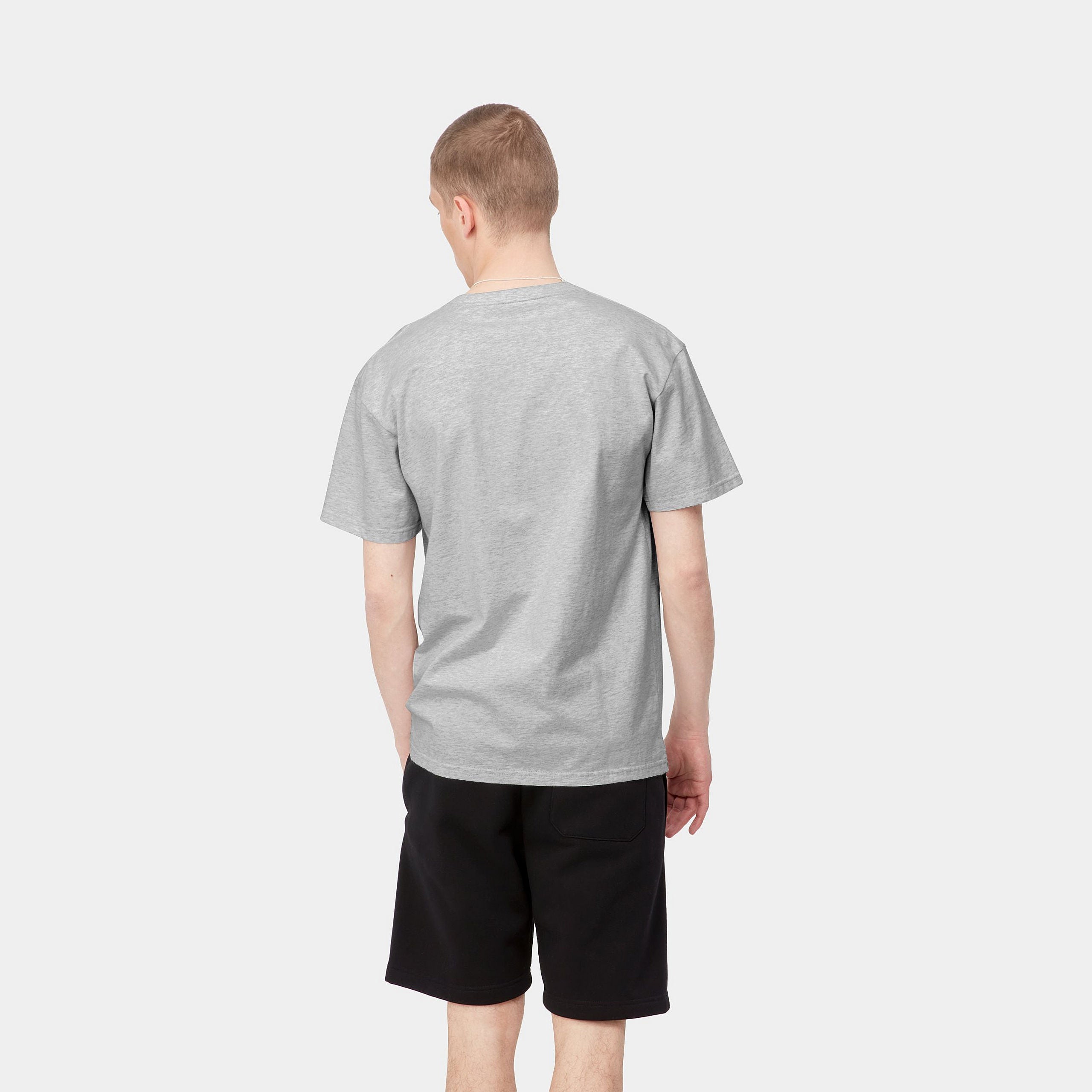 S/S CHASE T-SHIRT - Ash Heather / Gold
