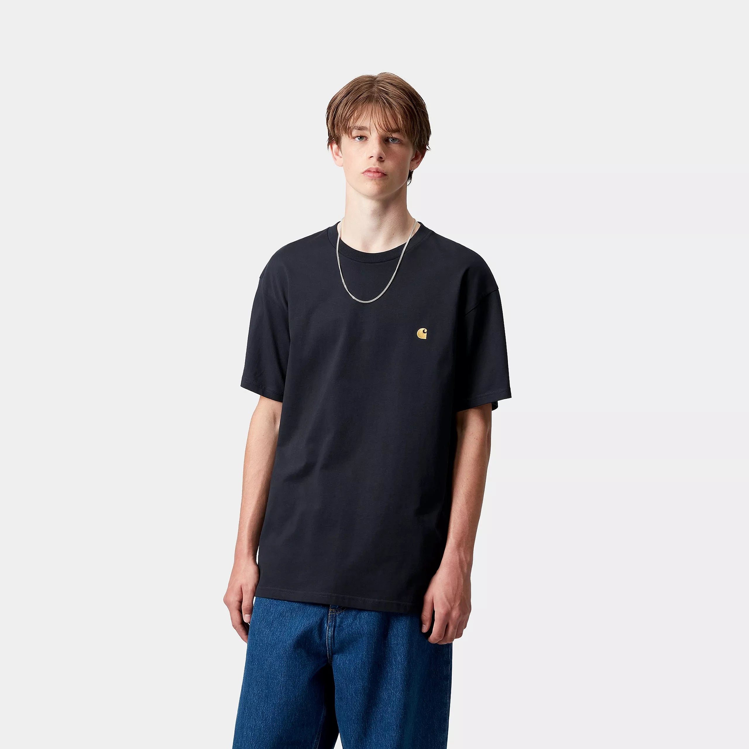 S/S CHASE T-SHIRT - Dark Navy / Gold