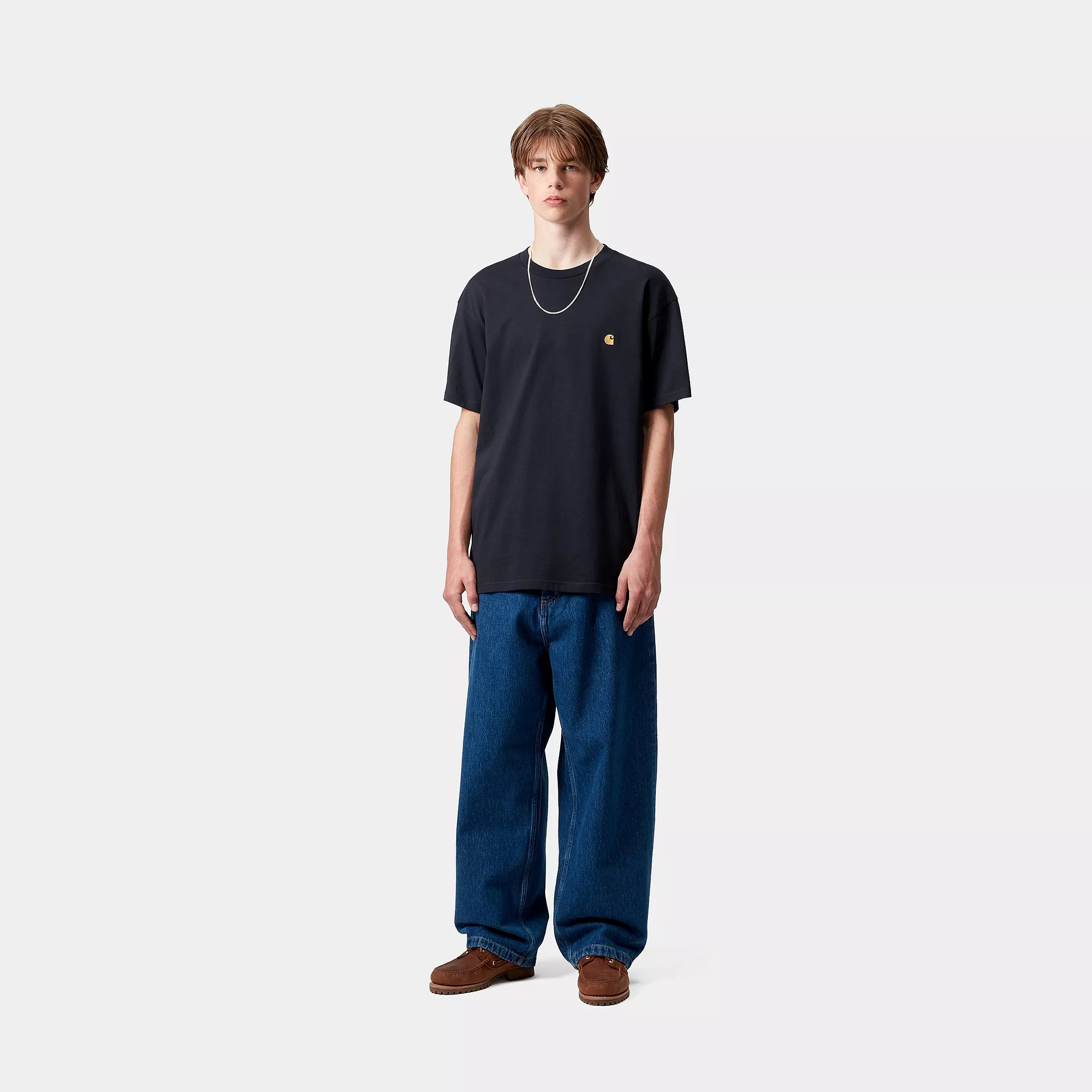 S/S CHASE T-SHIRT - Dark Navy / Gold