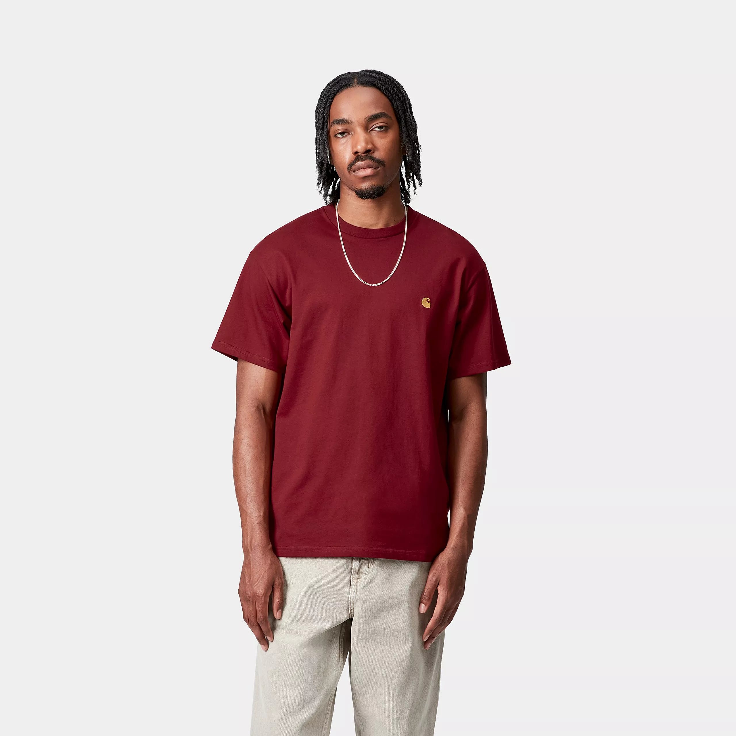 S/S CHASE T-SHIRT - Scarlet / Gold