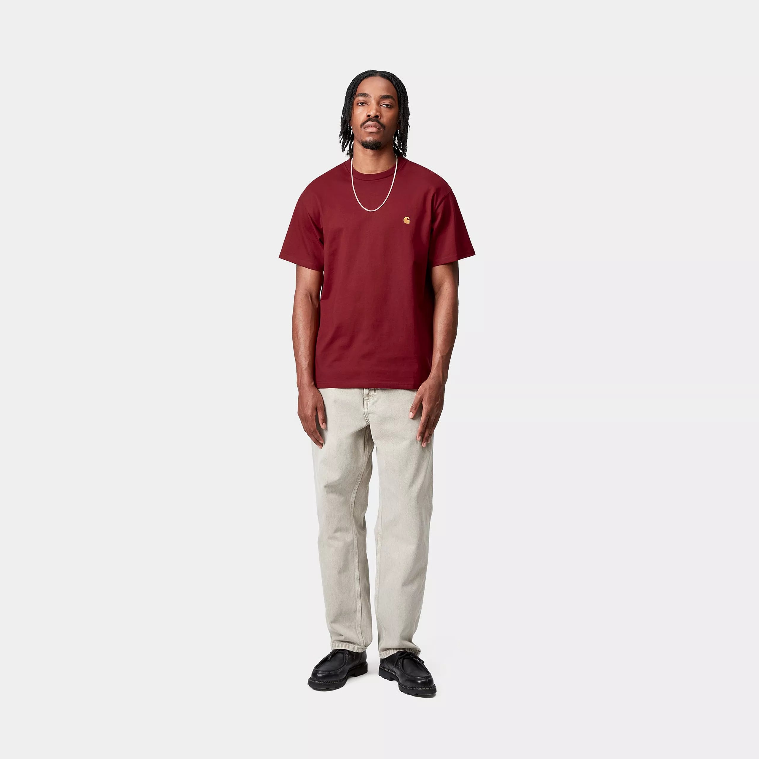 S/S CHASE T-SHIRT - Scarlet / Gold