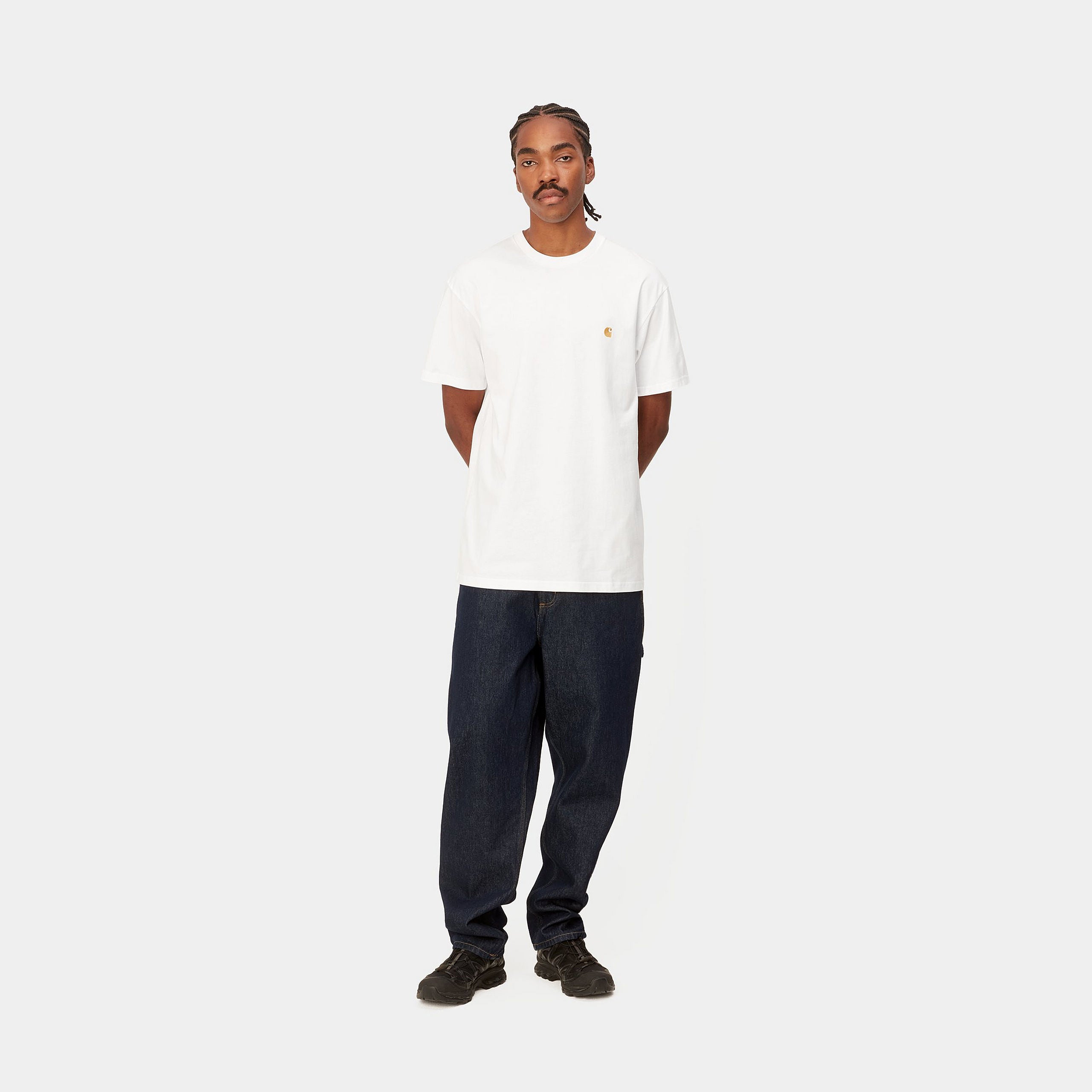 S/S CHASE T-SHIRT - White / Gold
