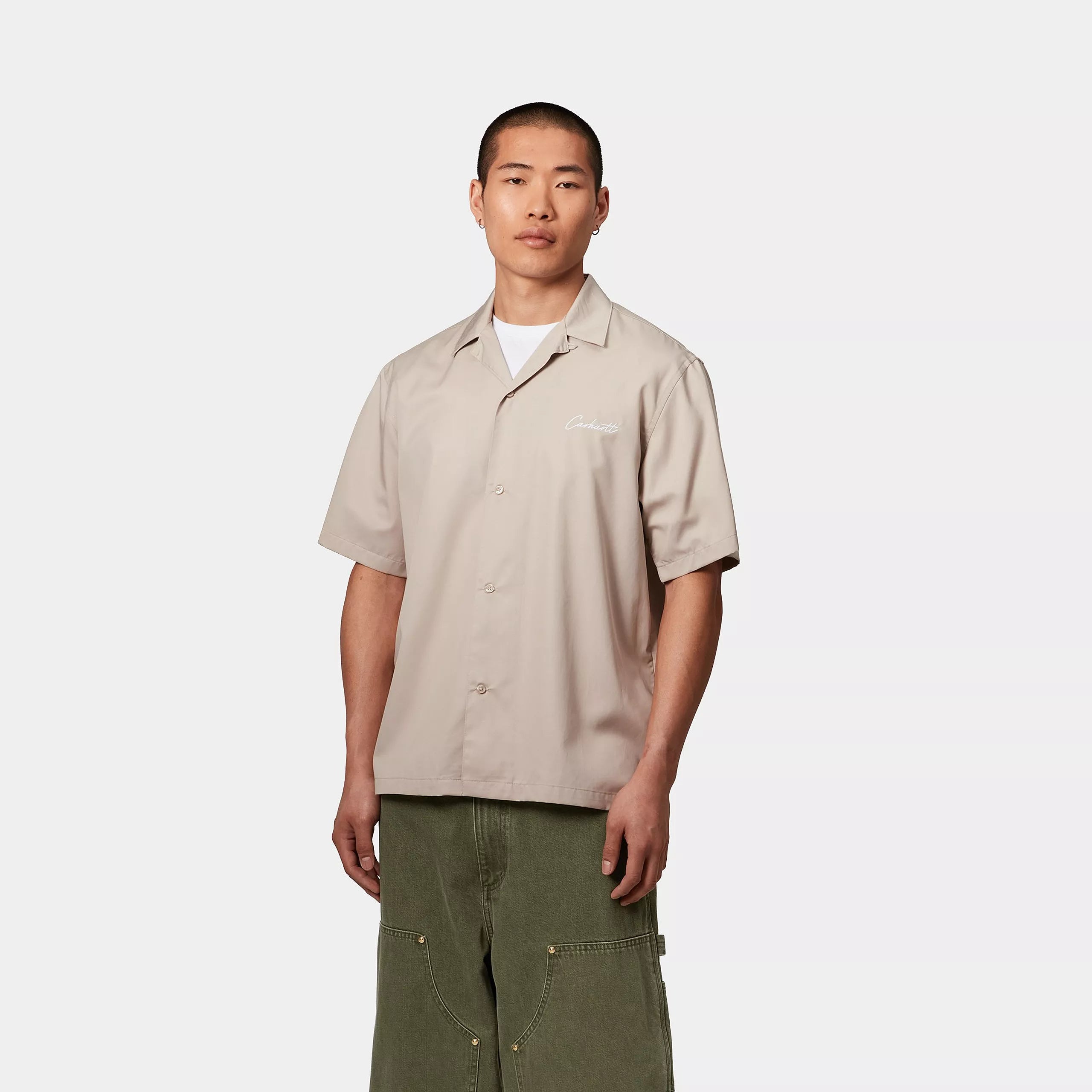 S/S DELRAY SHIRT - Fleur de Sel / White