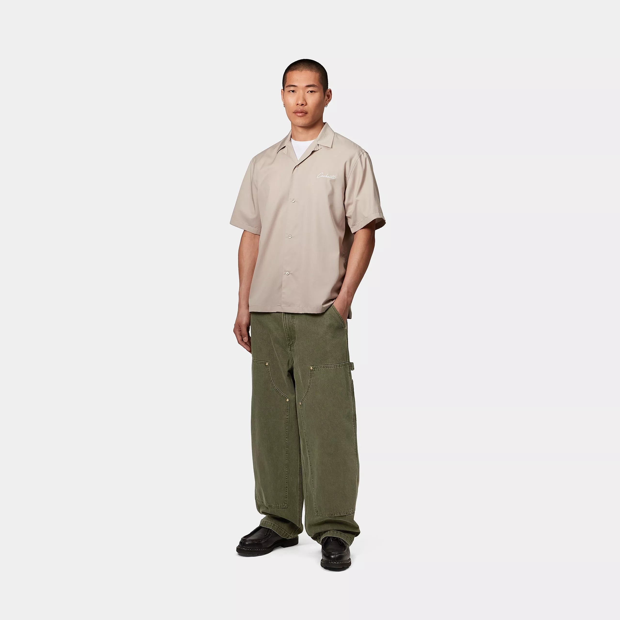 S/S DELRAY SHIRT - Fleur de Sel / White