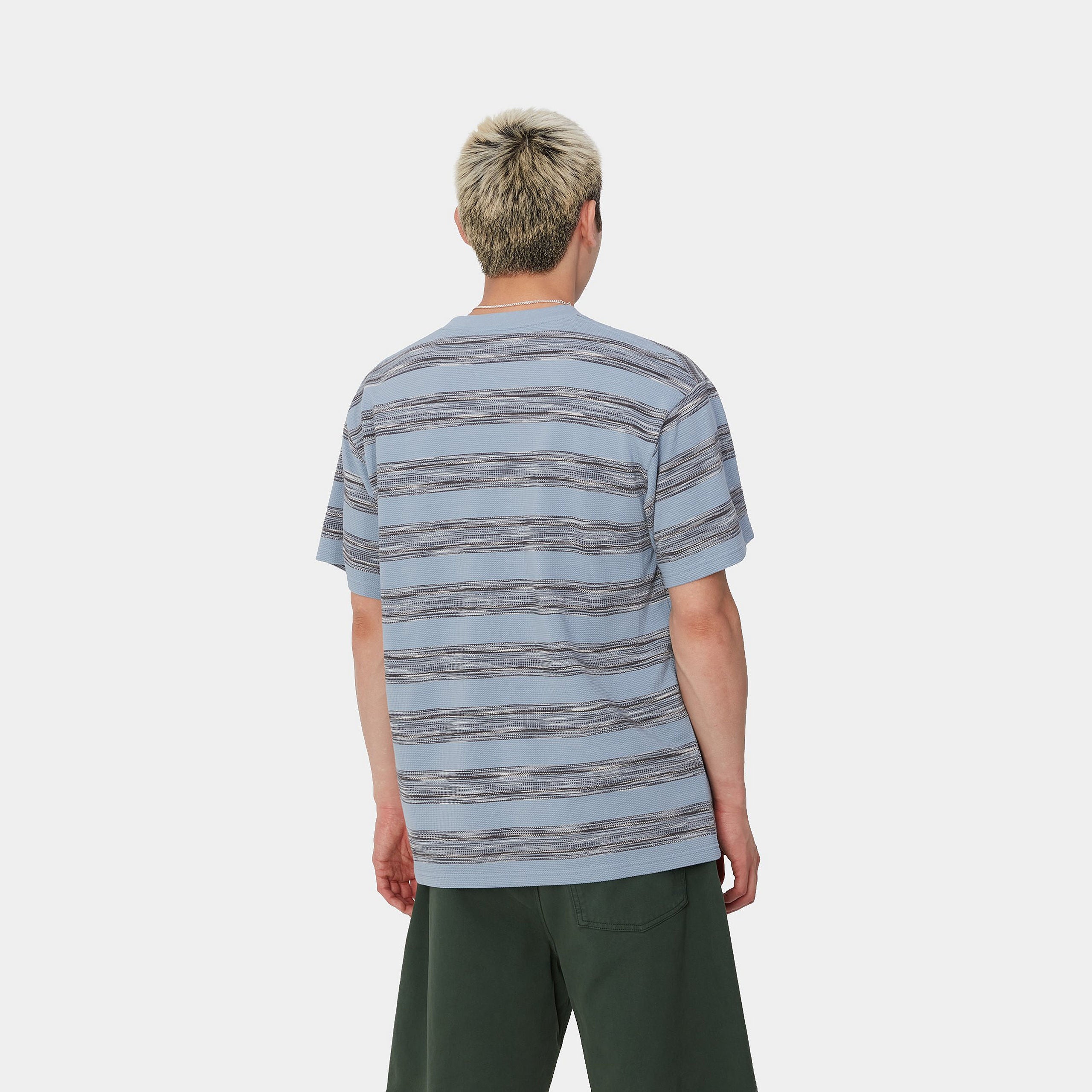 S/S DODSON POCKET T-SHIRT - Dodson Stripe Horizontal, Misty Sky