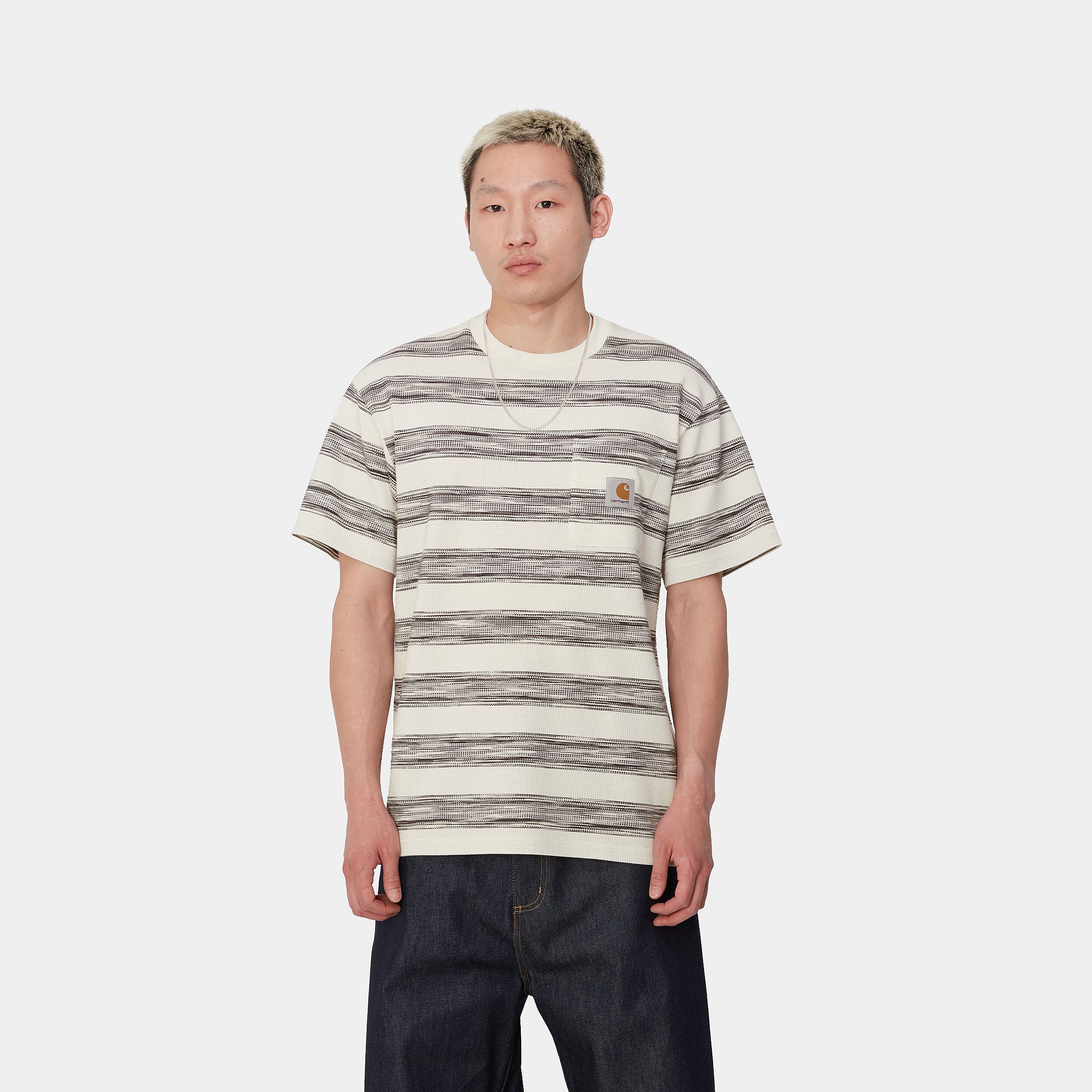 S/S DODSON POCKET T-SHIRT - Dodson Stripe Horizontal, Natural