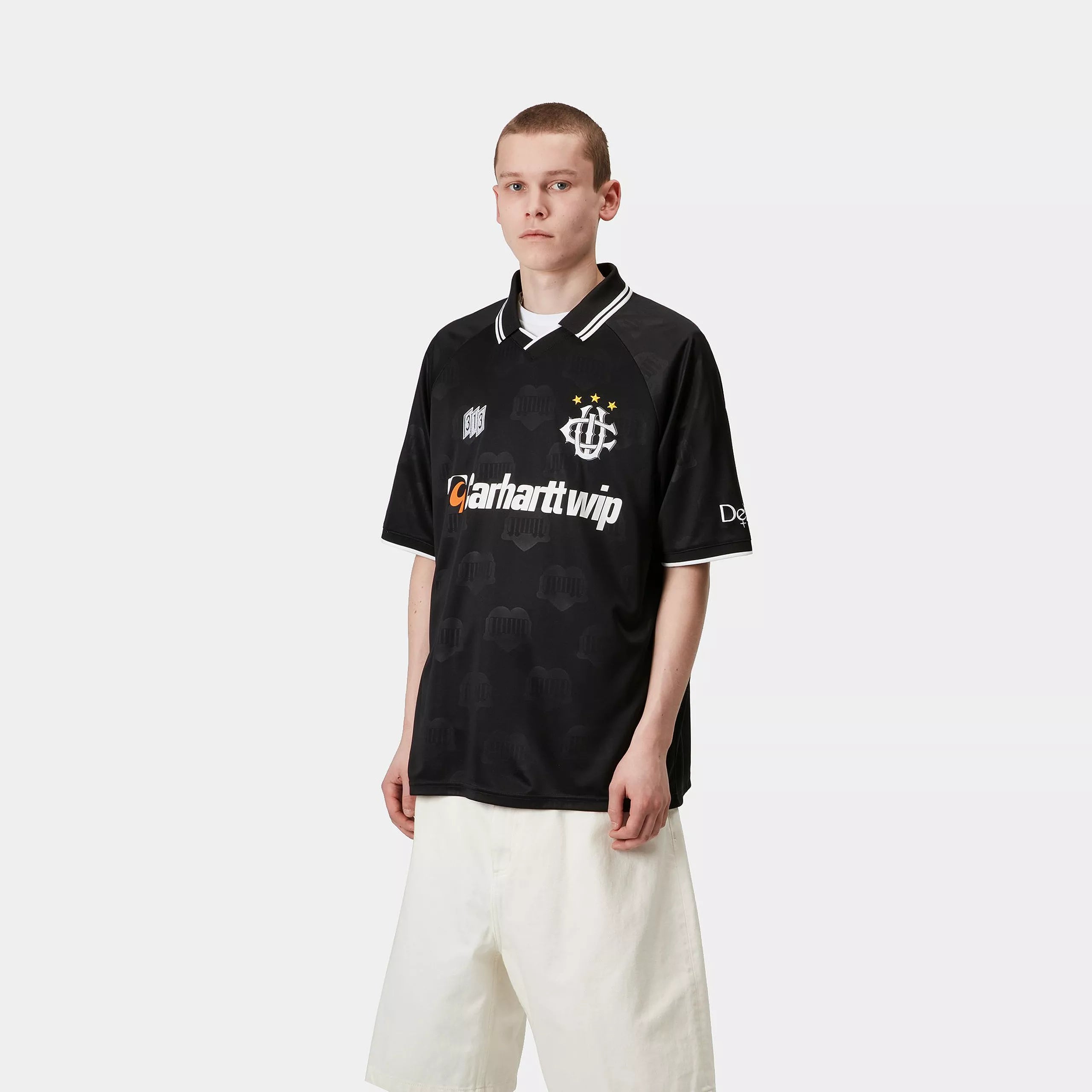 S/S HARTT’S FOOTBALL T-SHIRT - Heart Train Jacquard, Black