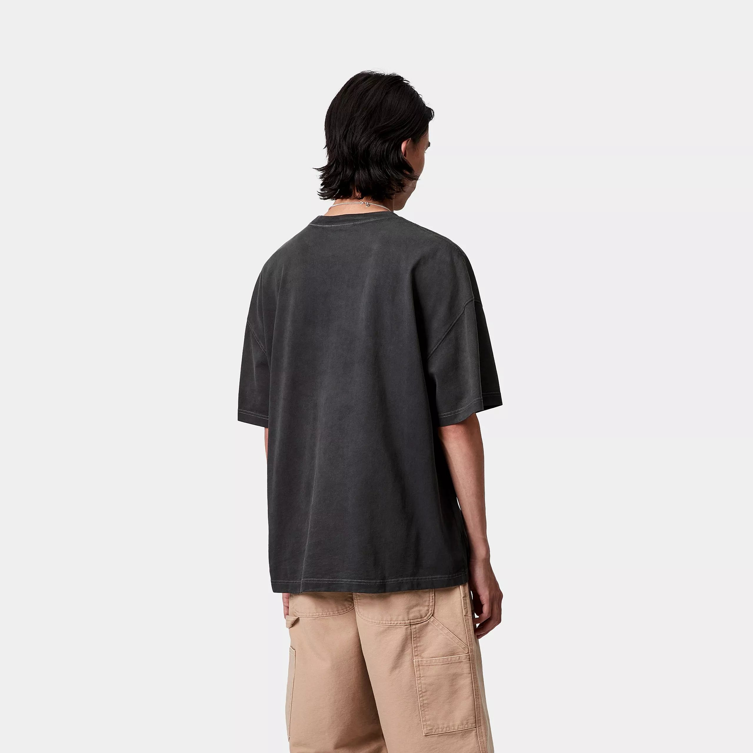S/S HUDSON POCKET T-SHIRT - Black (chalk wash)