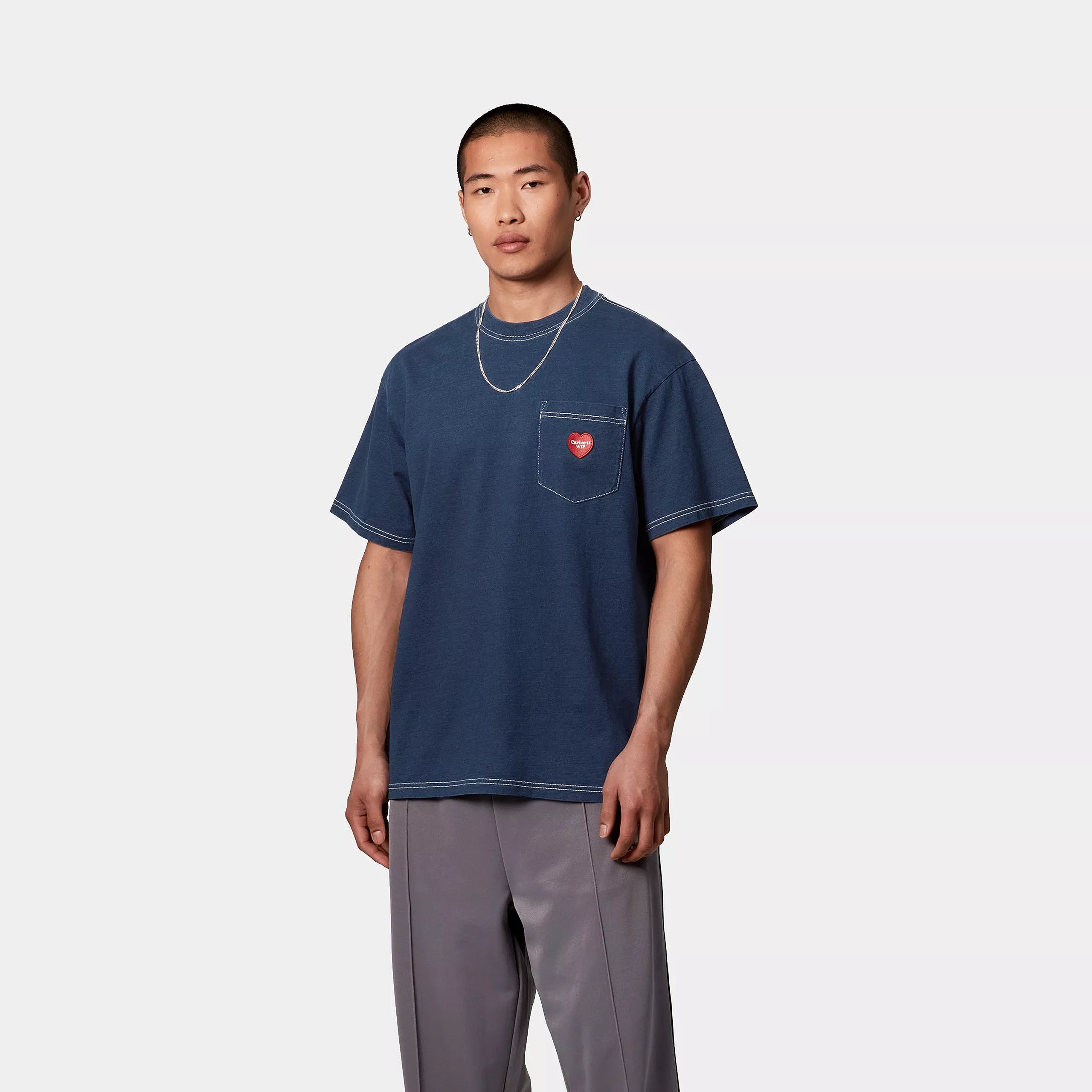 S/S INGO POCKET T-SHIRT - Dark Blue