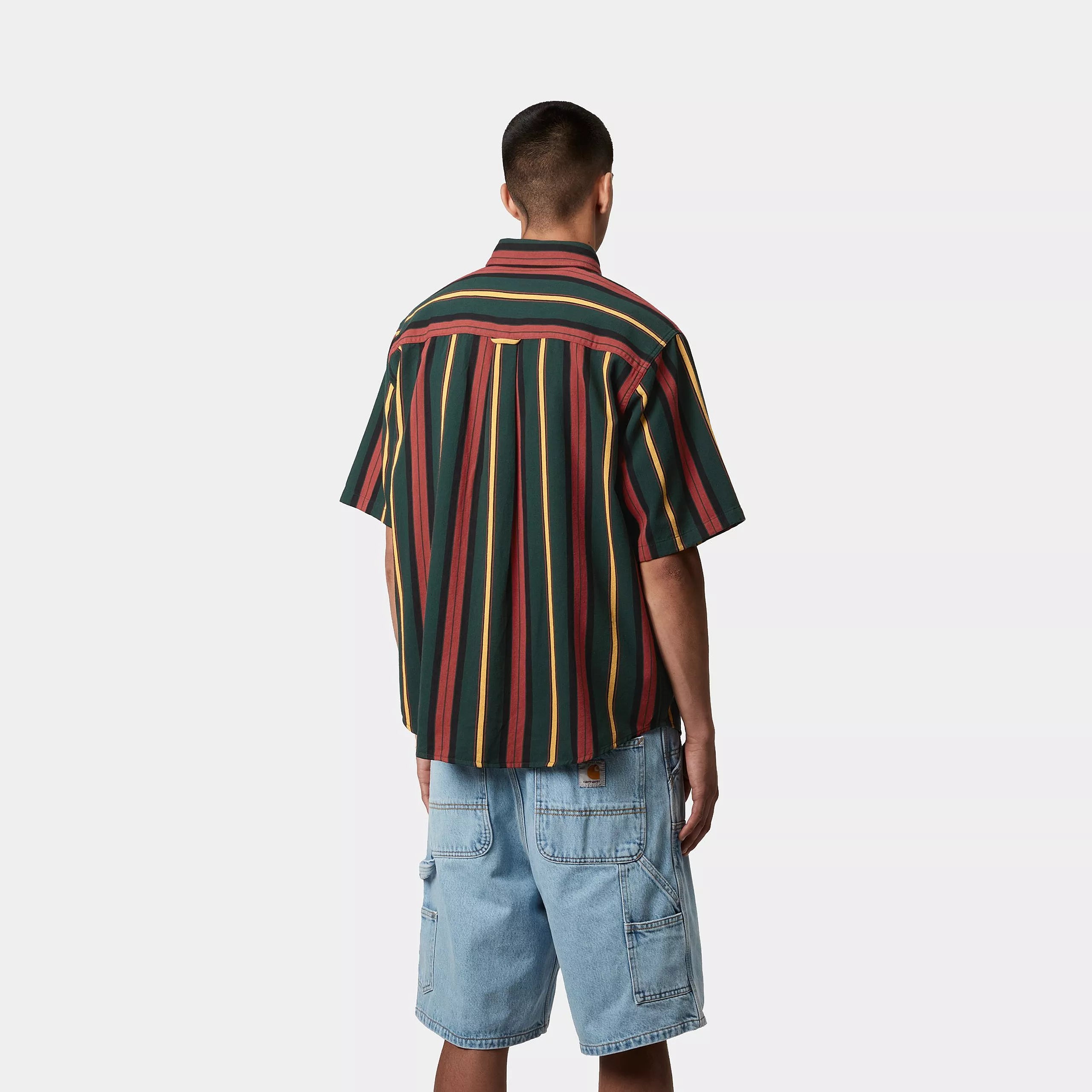 S/S JARRELL SHIRT - Jarrell Stripe, Conifer / Black