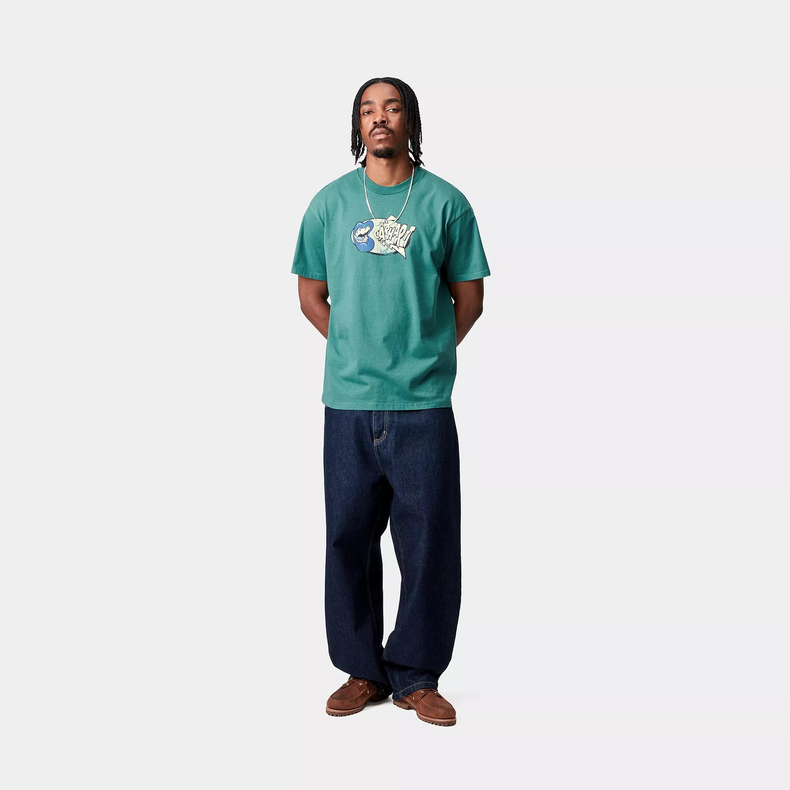S/S LOUDER T-SHIRT - Saguaro (heavy enzyme wash)