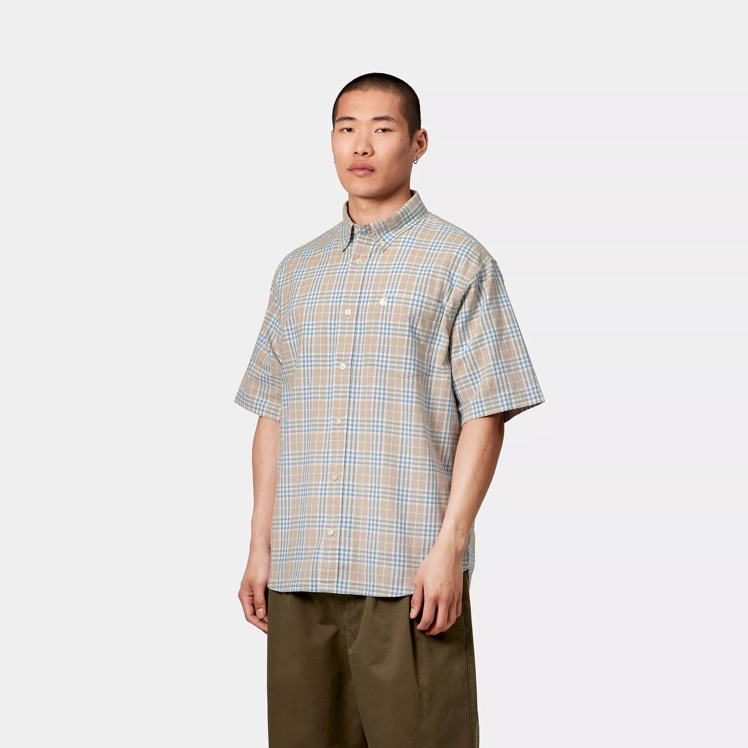 S/S NIVEN SHIRT - Niven Check, Wall / Wax