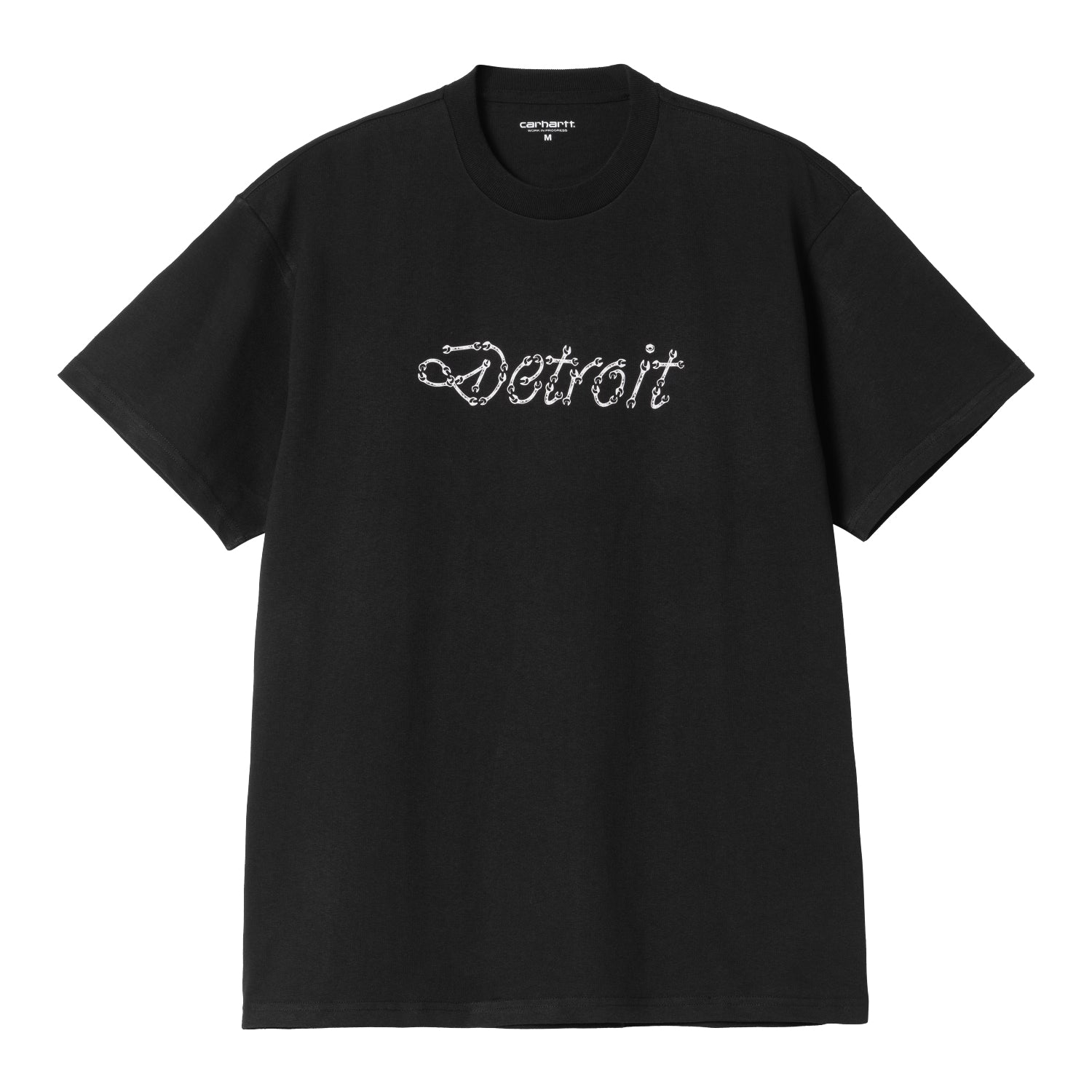 S/S PEACE AND WORK T-SHIRT - Black / White