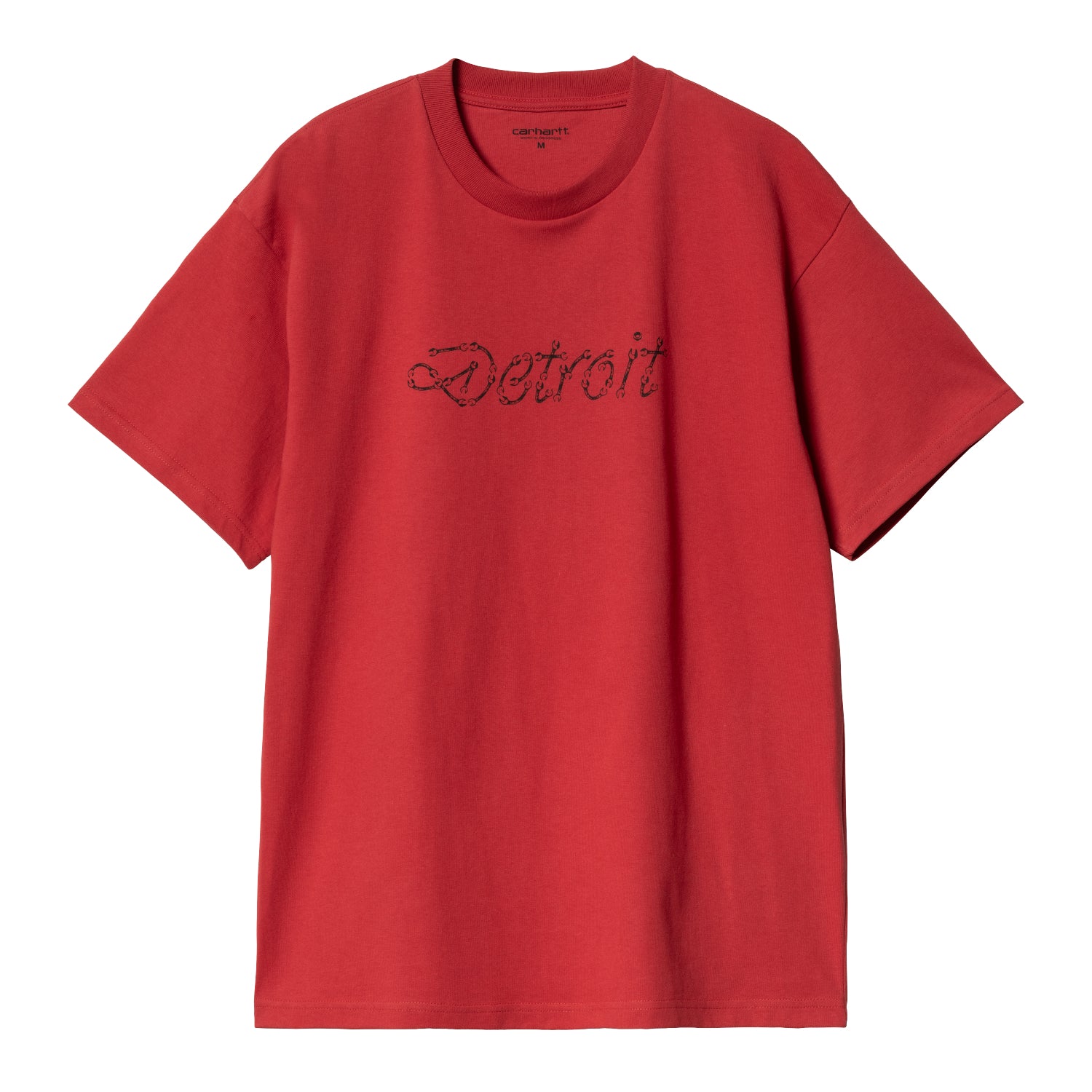 S/S PEACE AND WORK T-SHIRT - Cherry / Black