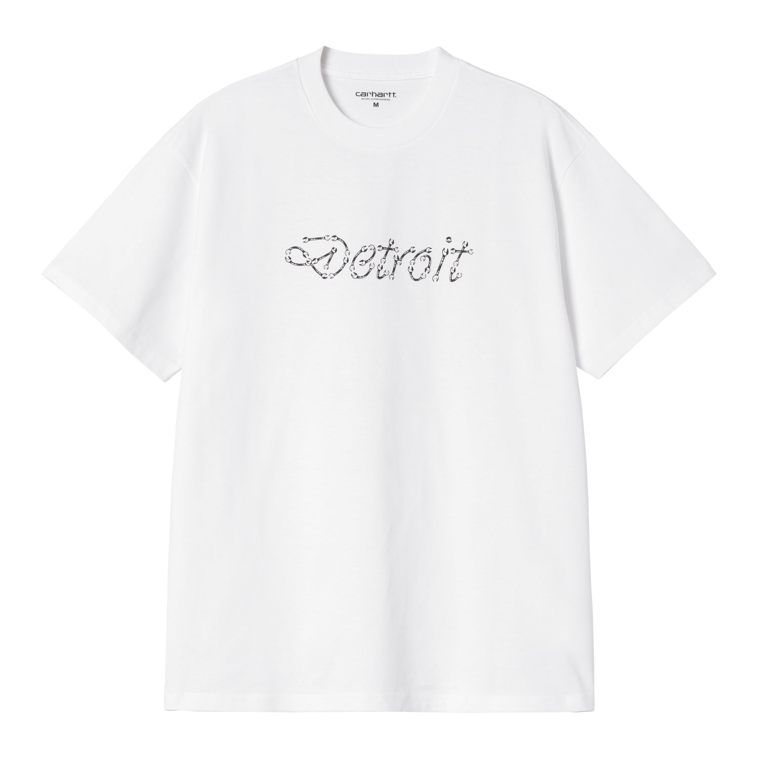 S/S PEACE AND WORK T-SHIRT - White / Black