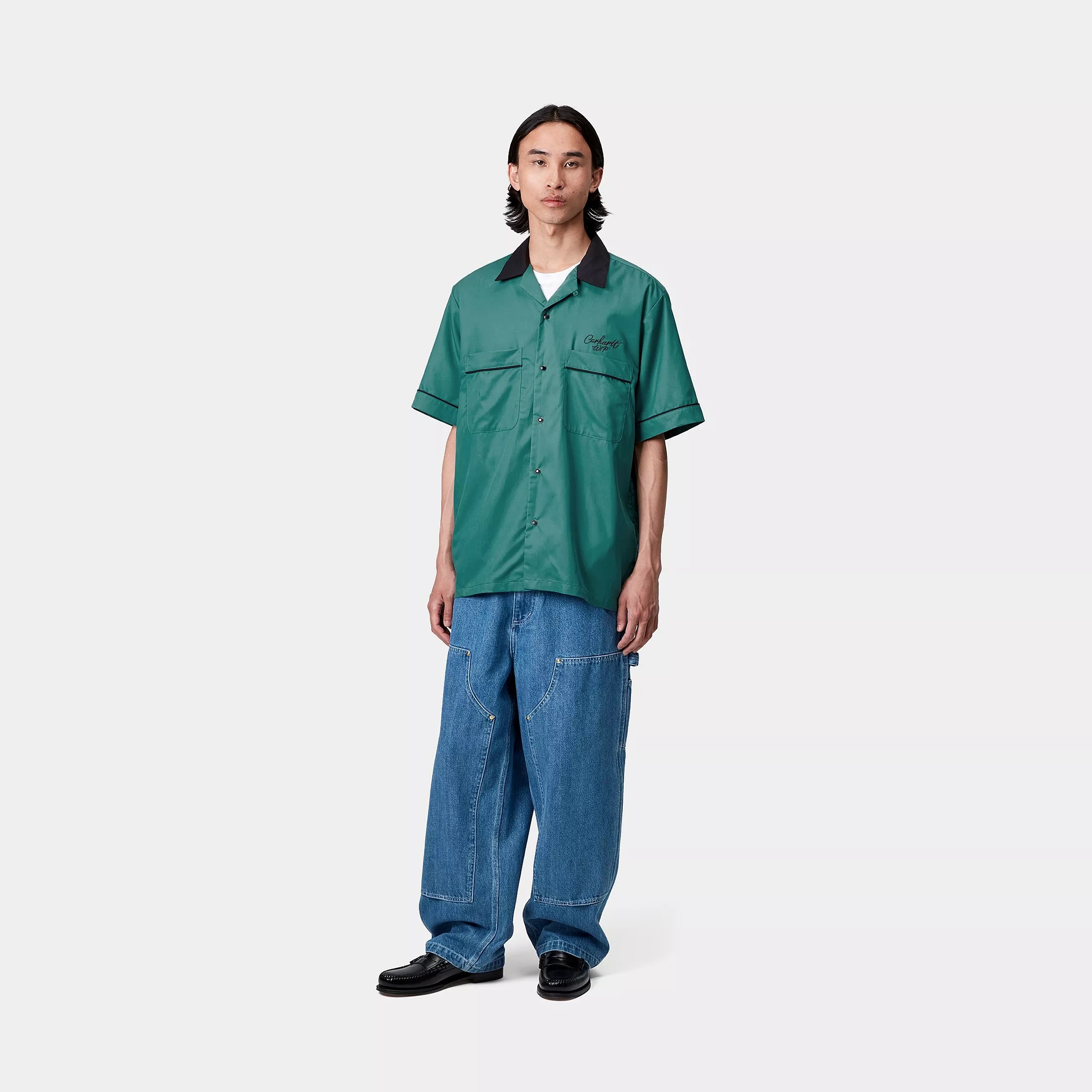 S/S BOWL SHIRT - Saguaro / Black