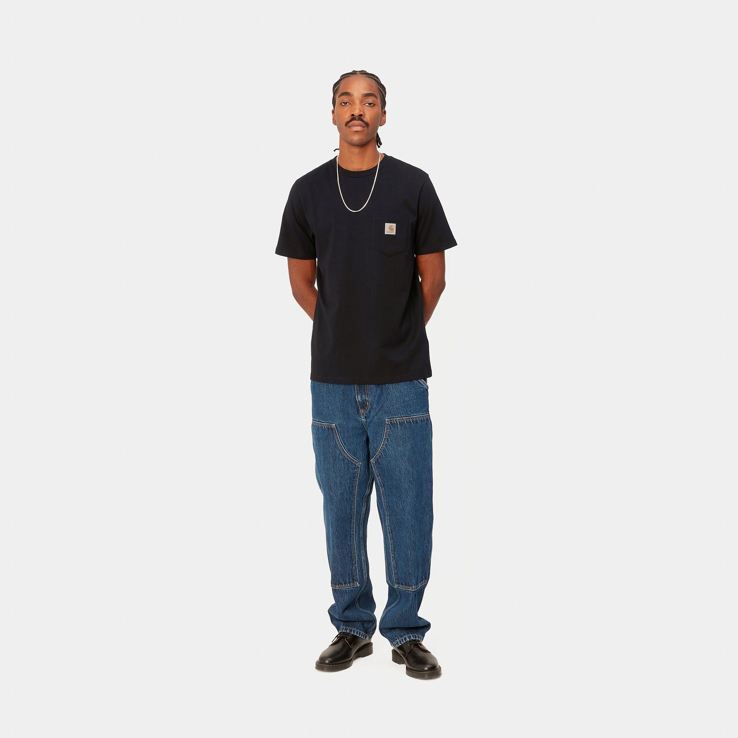 S/S POCKET T-SHIRT - Black