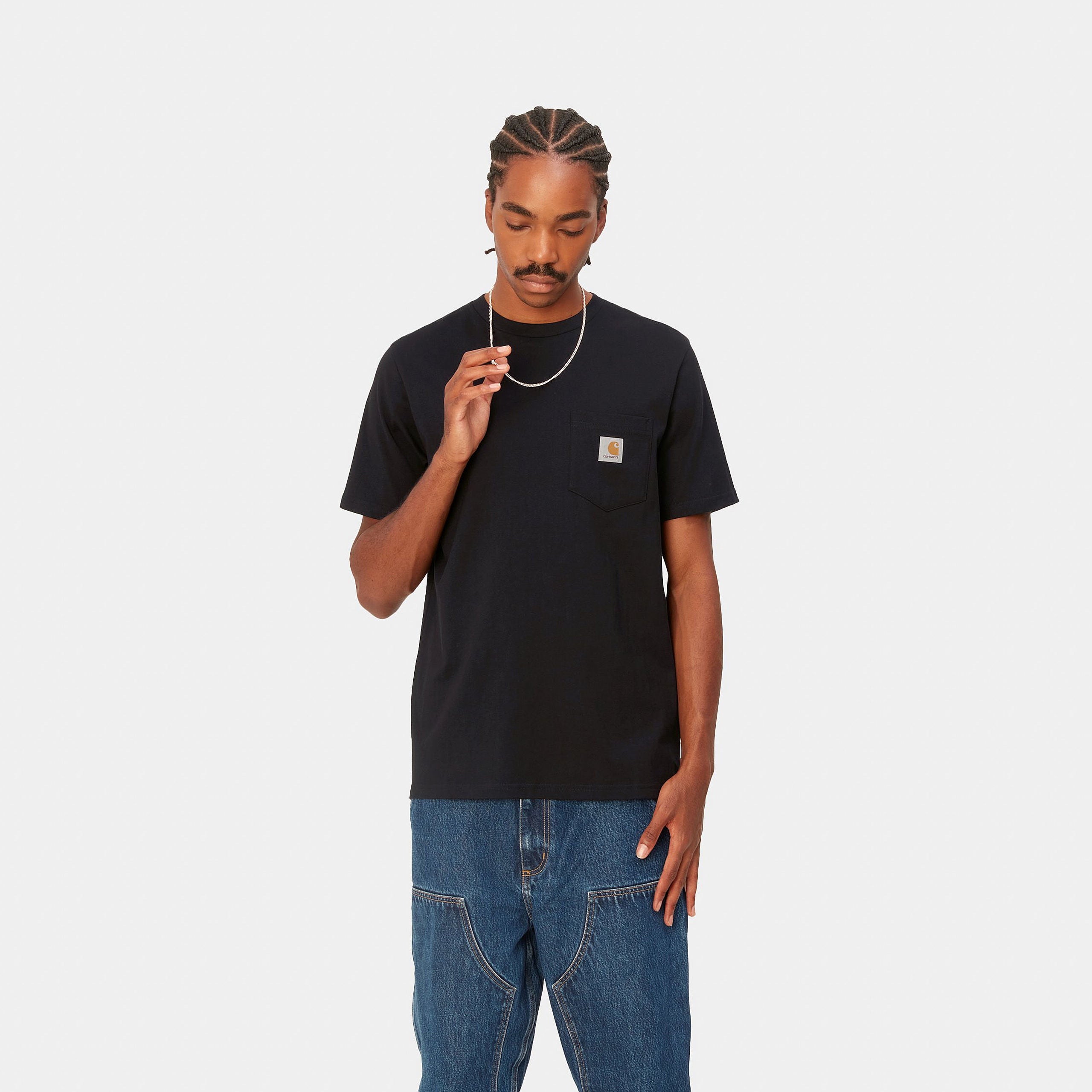 S/S POCKET T-SHIRT - Black