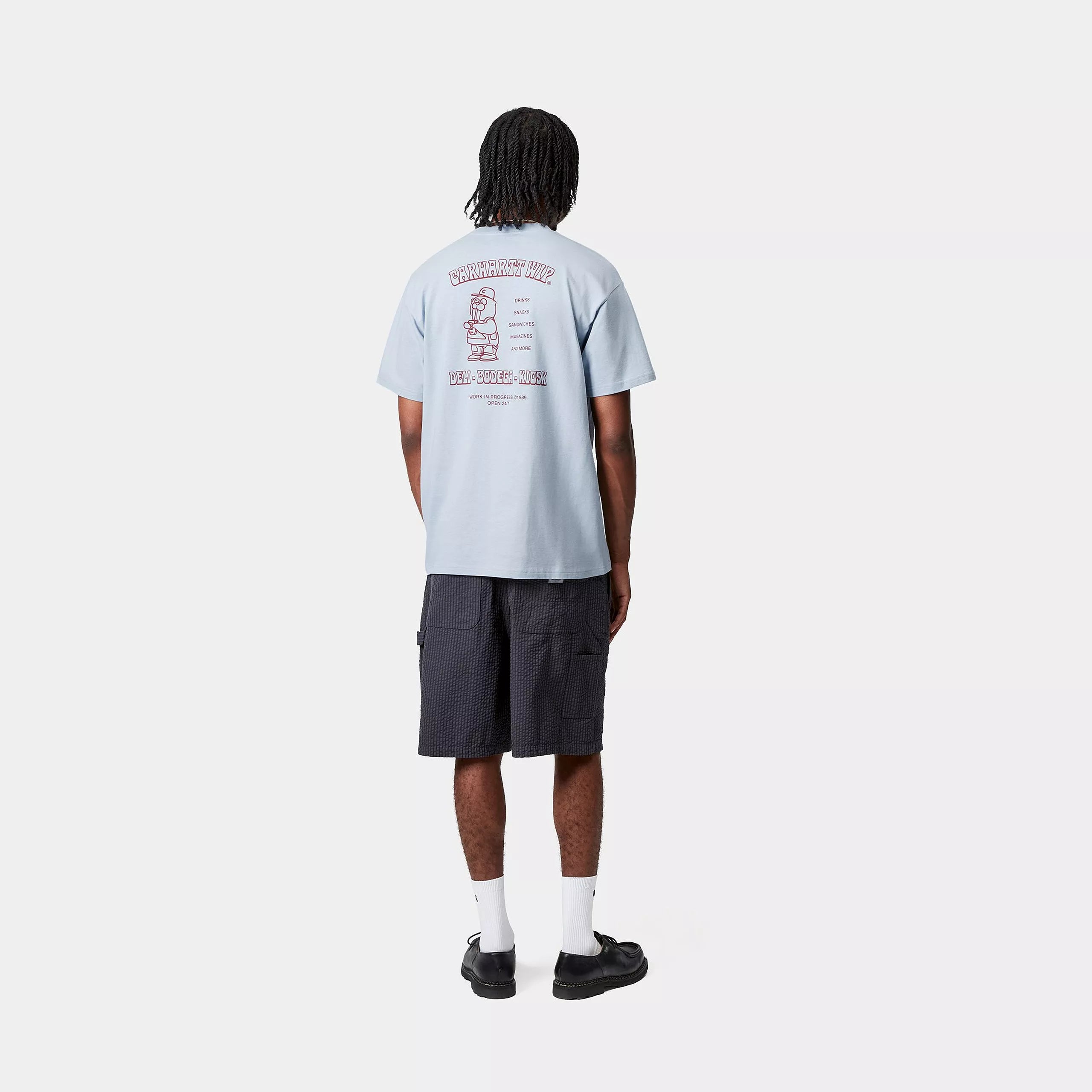 S/S SANDWICH T-SHIRT - Blue Fog