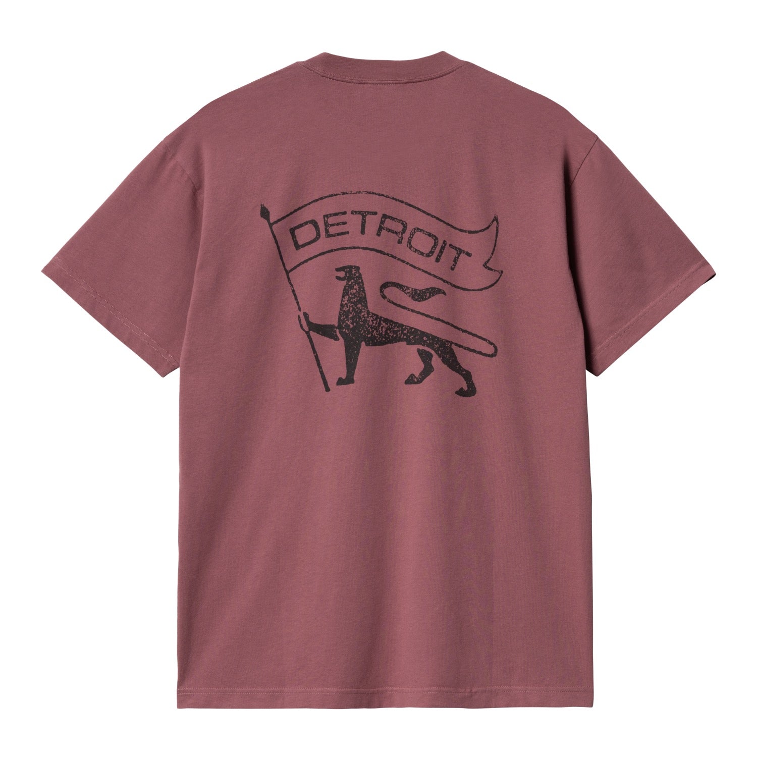 S/S STAMP T-SHIRT - Dusty Fuchsia / Black (stone washed)